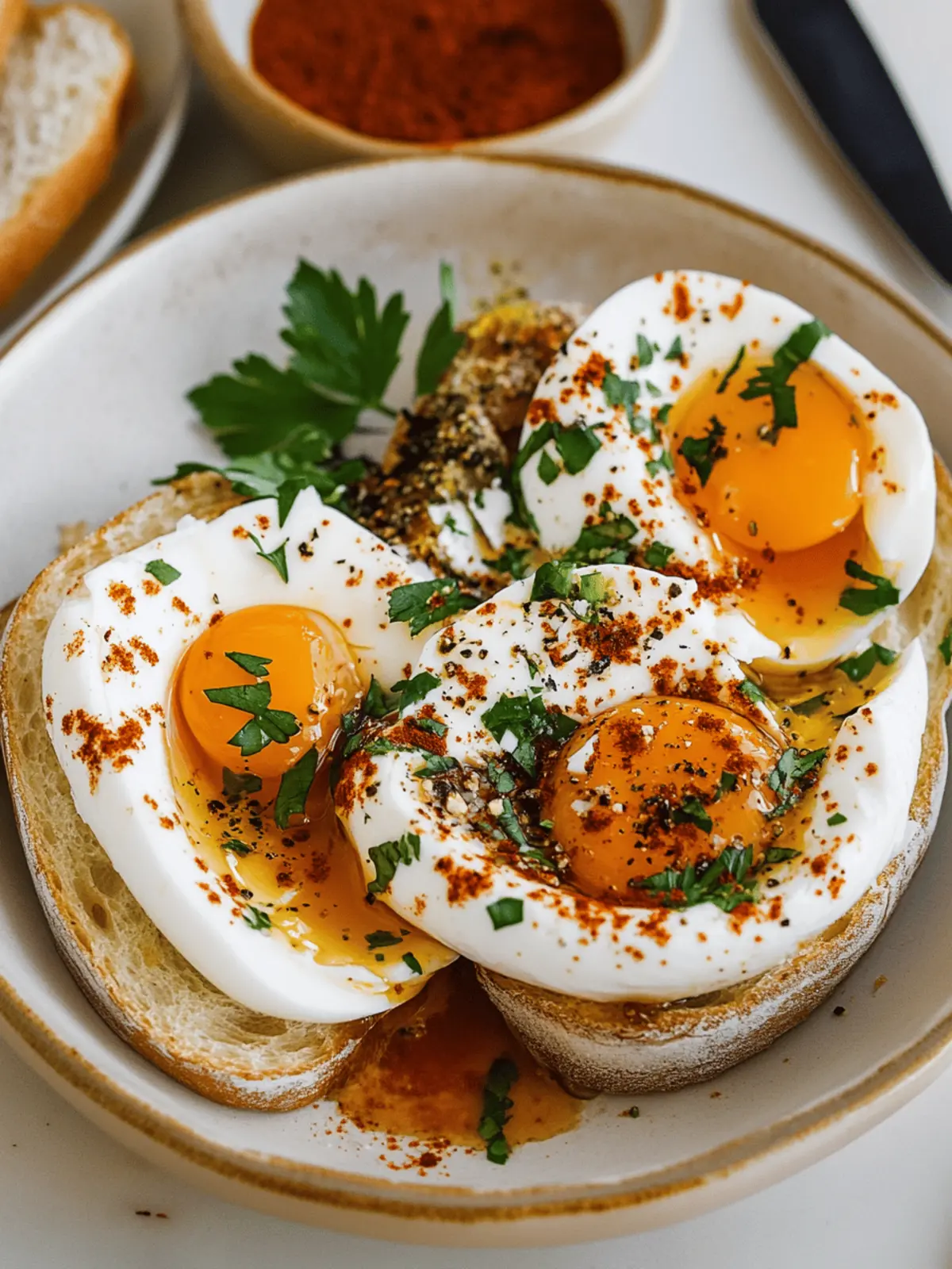 Turkish Inspired Eggs Cilbir: A Creamy Breakfast Delight 3 Turkish Inspired Eggs Cilbir