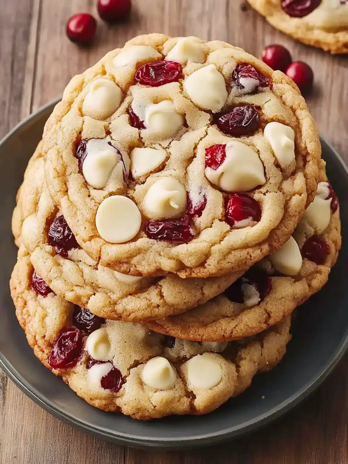 Soft White Chocolate Cranberry Cookies for Cozy Holidays 4 White Chocolate Cranberry Cookies