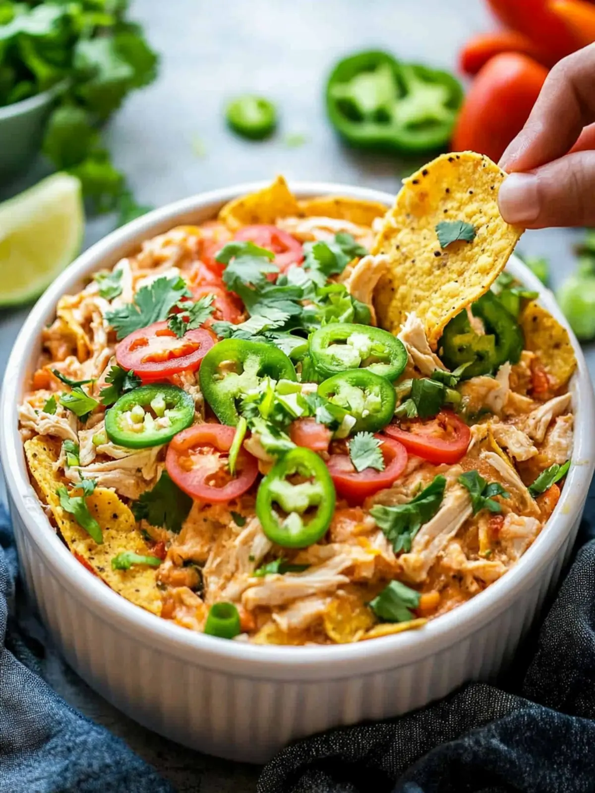 Delicious Loaded Paleo Chicken Taco Dip for Your Next Party 3 Loaded Paleo Chicken Taco Dip