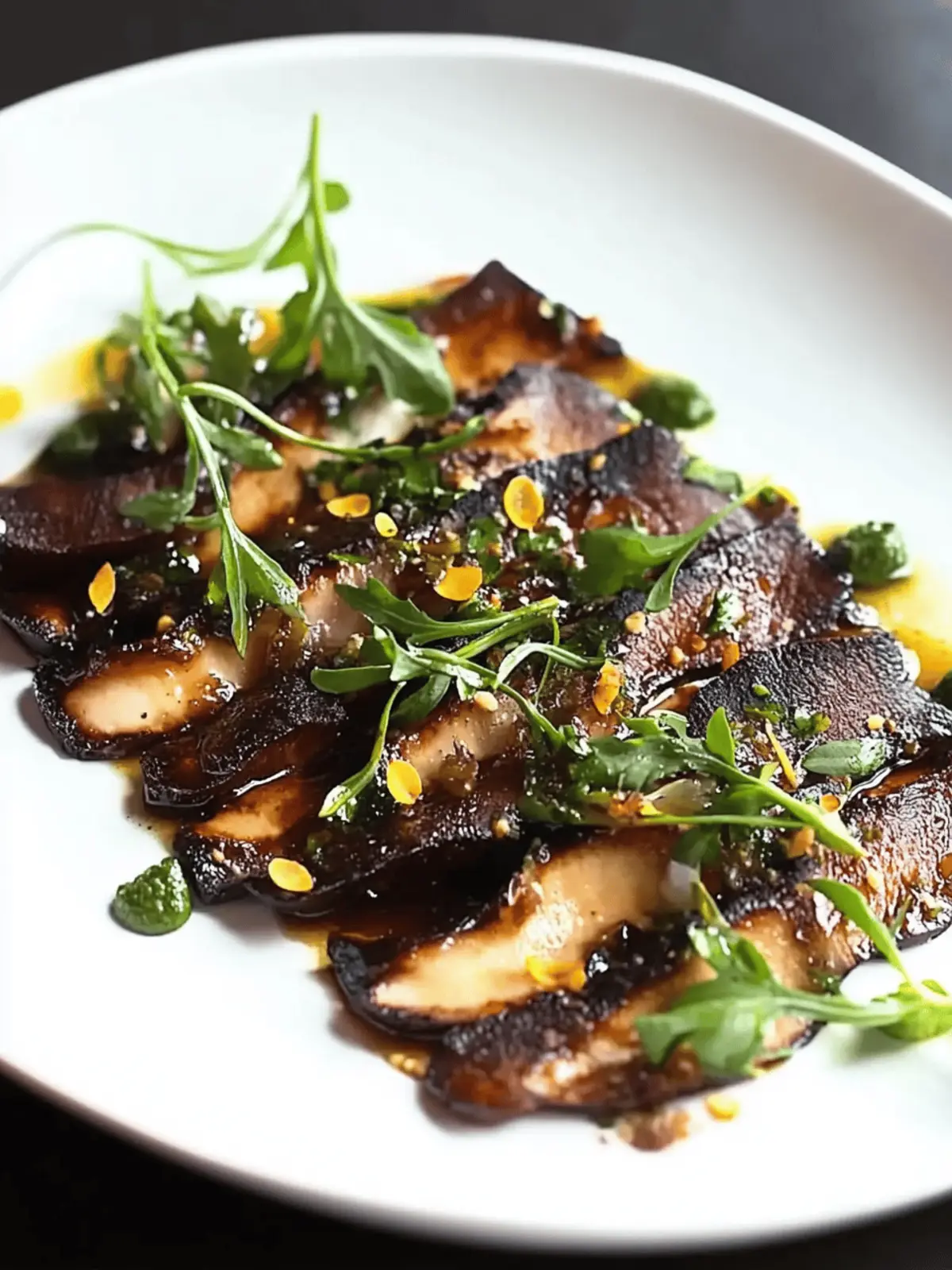 Elevate Your Dinner: Miso-Marinated Portobello Carpaccio 3 Miso-Marinated Portobello Carpaccio
