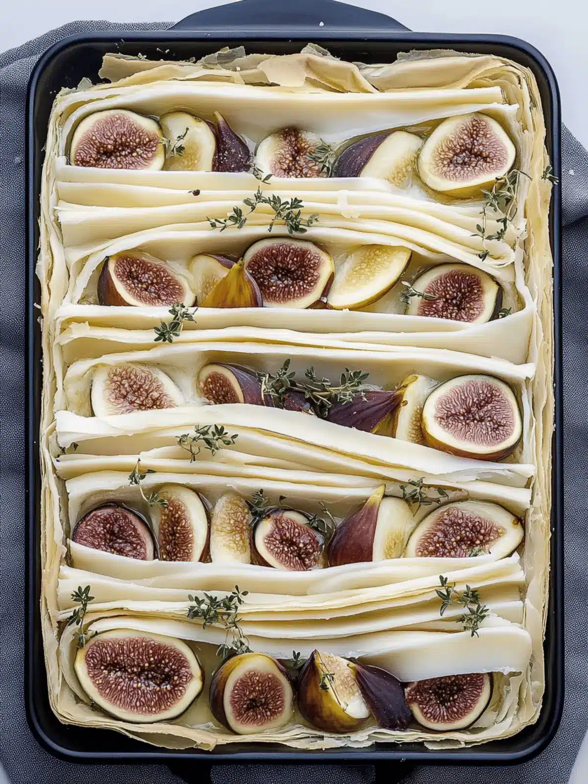 Fig and Brie Fillo Crinkle Pie: A Heavenly Vegetarian Treat 4 Fig and Brie Fillo Crinkle Pie