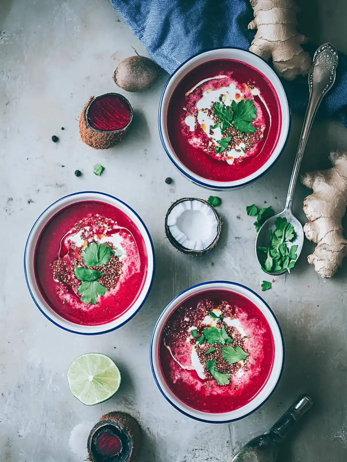 Creamy Beet Soup with Coconut, Ginger, and Lime Bliss 3 Creamy Beet Soup with Coconut, Ginger and Lime