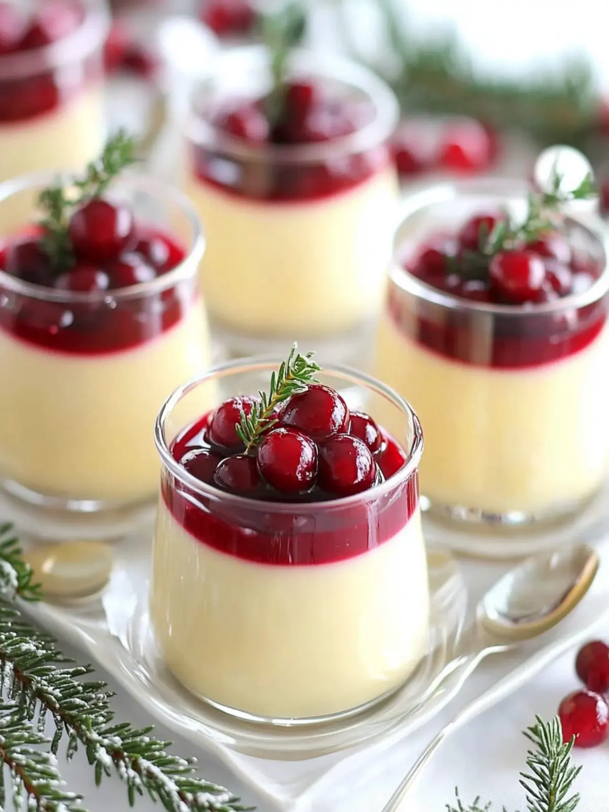 Indulgent Eggnog Panna Cotta with Spiked Cranberry Sauce 3 Eggnog Panna Cotta with Spiked Cranberry Sauce