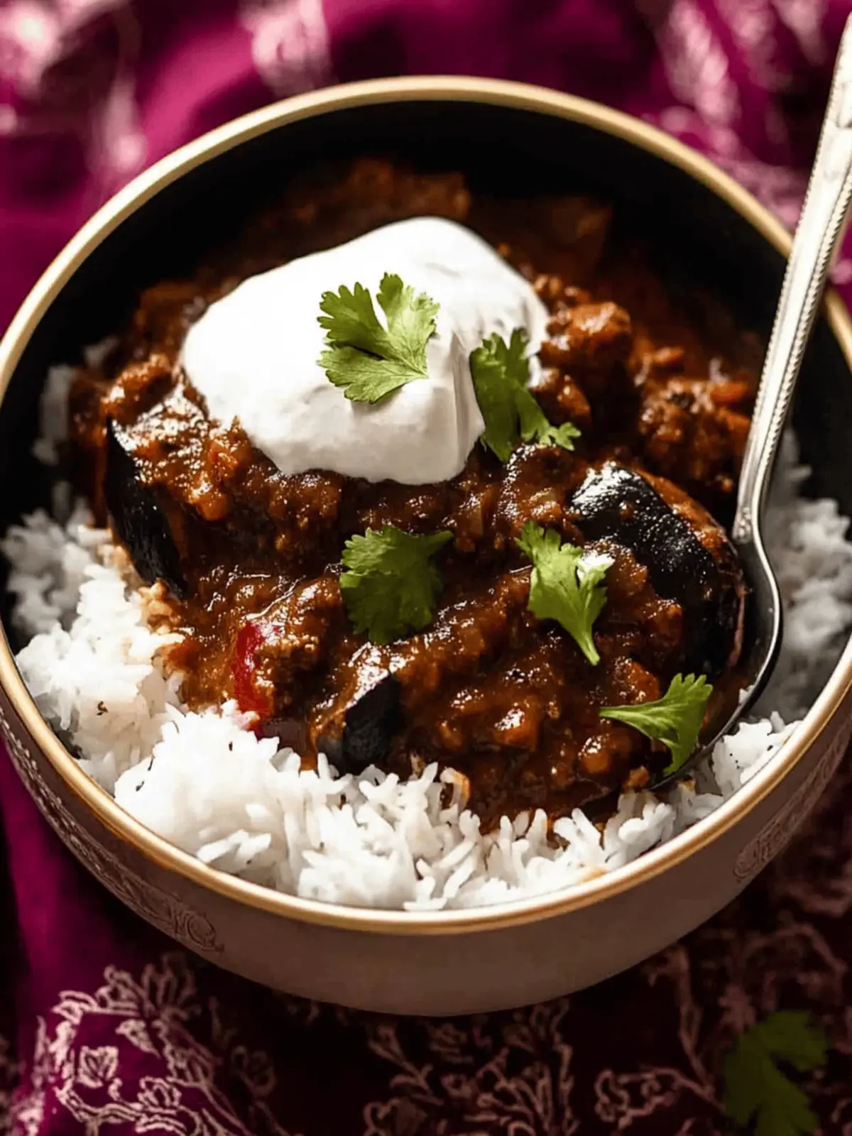 Roasted Eggplant Curry Authentic South Indian Brinjal Delight 4 Eggplant Curry South Indian Brinjal Curry