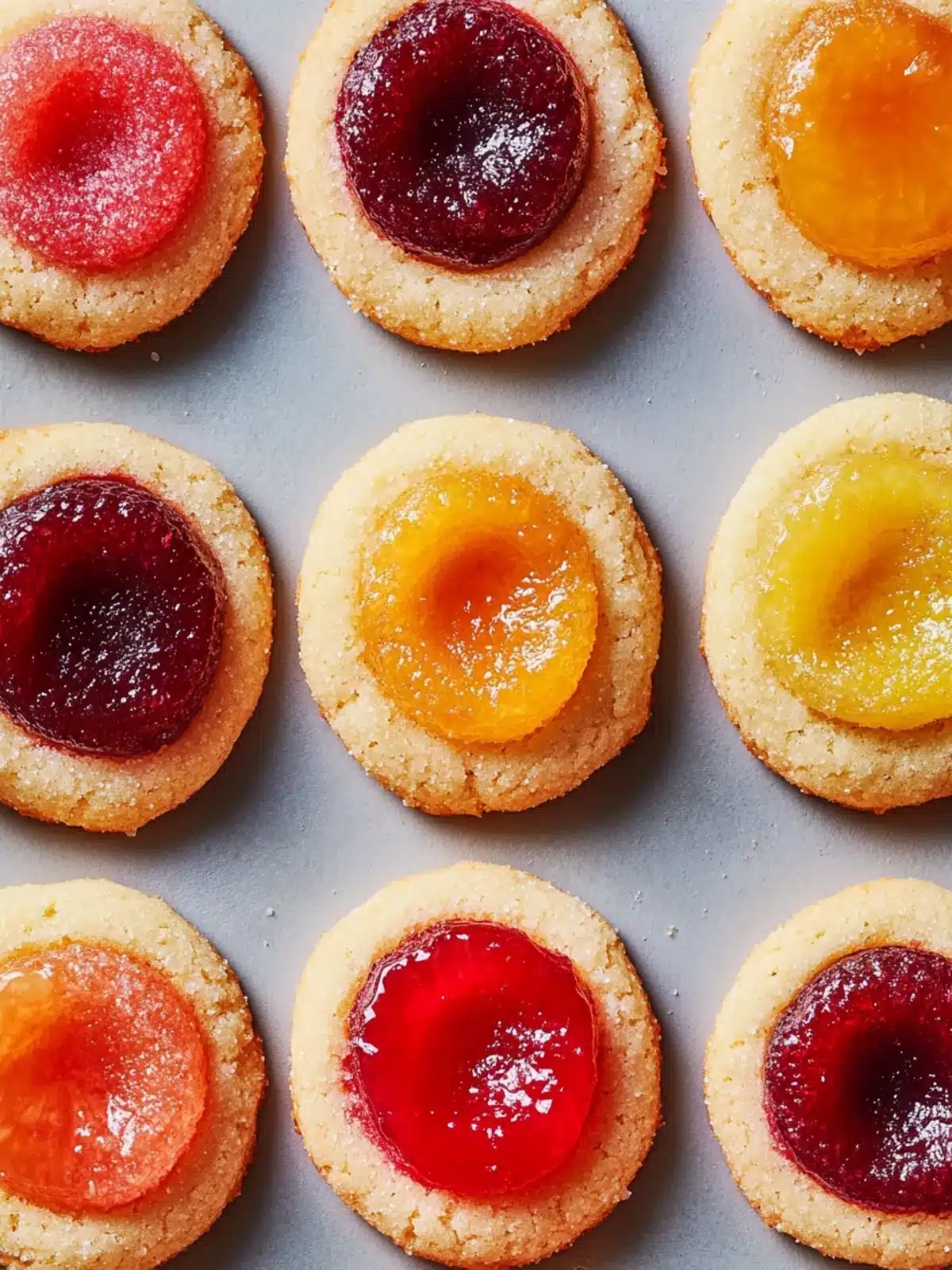 Delightful Tutti-Frutti Thumbprint Cookies for Colorful Celebrations 4 Tutti-Frutti Thumbprint Cookies