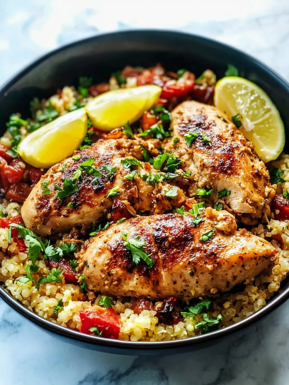 Whole30 Spanish Chicken and Cauliflower Rice in Just 25 Minutes 2 Whole30 Spanish Chicken And Cauliflower Rice