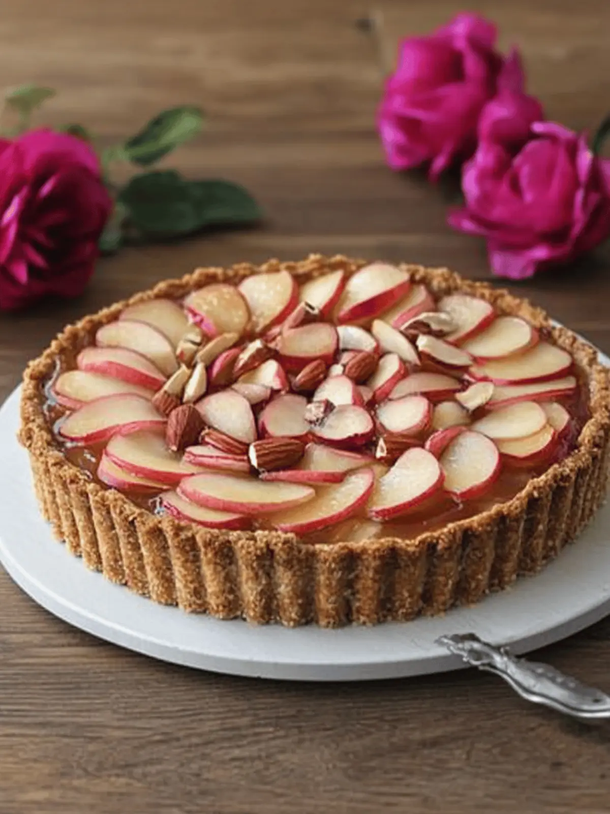 Delicious Apple Walnut Tart with Maple Custard Magic 4 Apple Walnut Tart