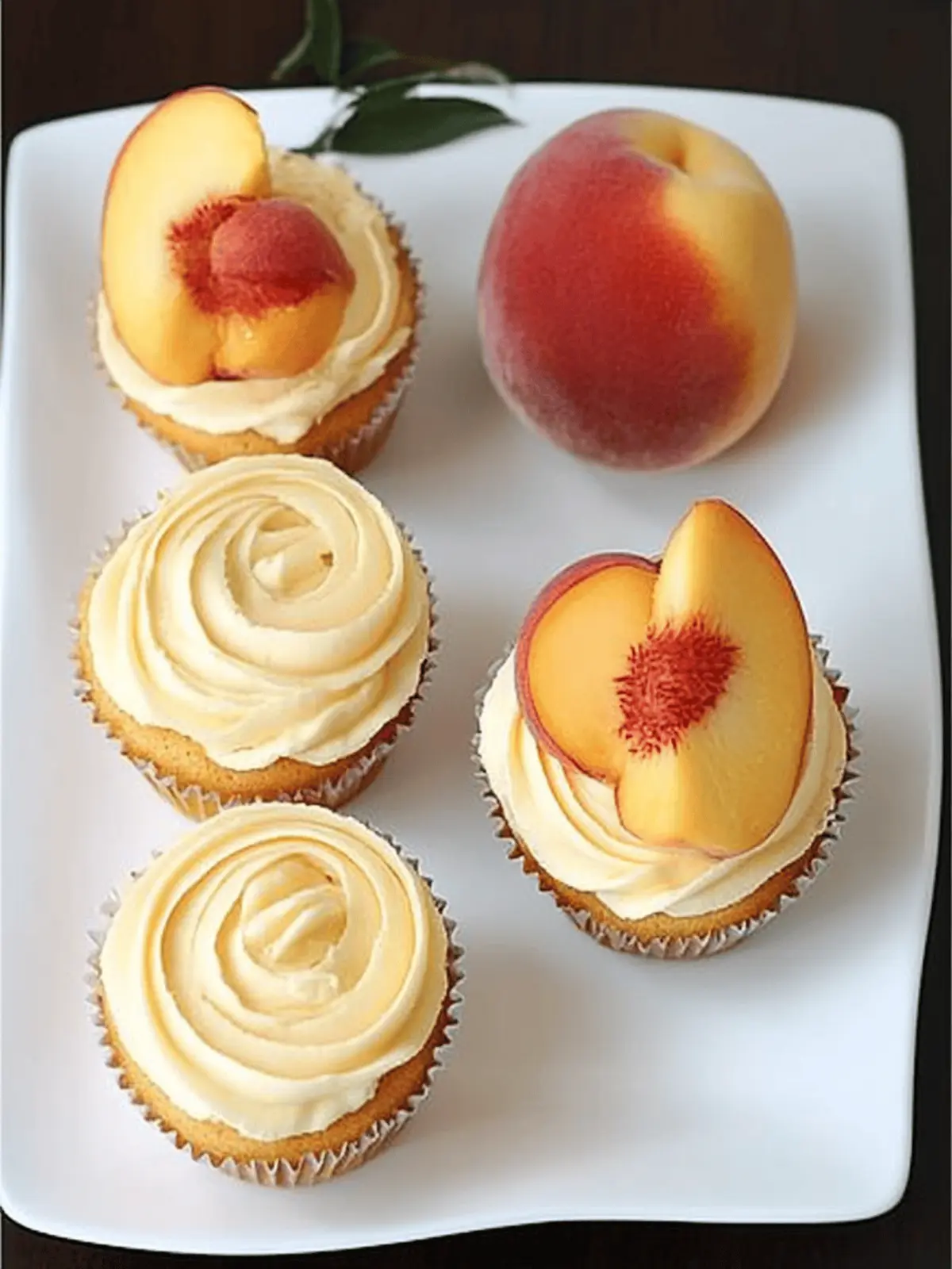 Peach Cupcakes with Cream Cheese Peach Frosting Bliss 4 Peach Cupcakes with Cream Cheese Peach Frosting