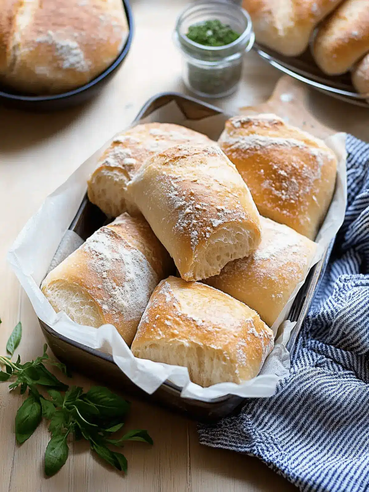 Fluffy No Knead Ciabatta Rolls Made Easy at Home 3 No Knead Ciabatta Rolls