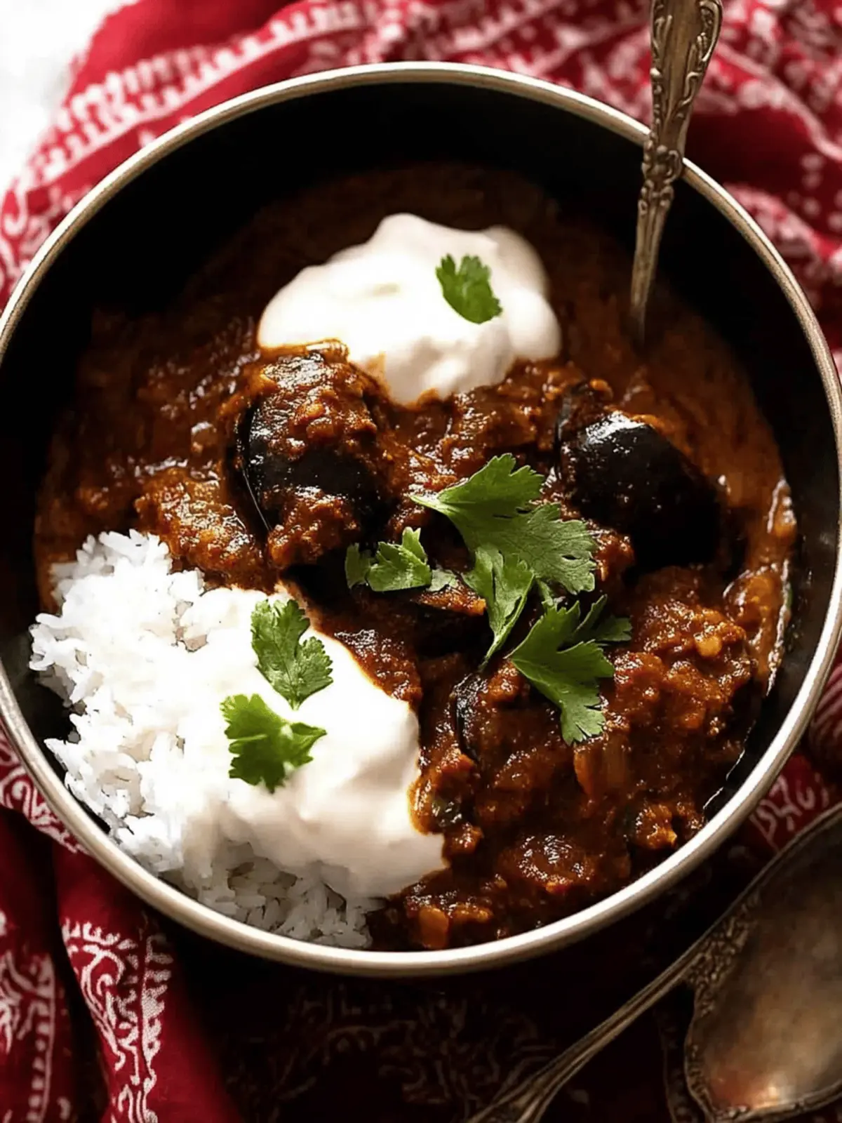 Roasted Eggplant Curry Authentic South Indian Brinjal Delight 3 Eggplant Curry South Indian Brinjal Curry