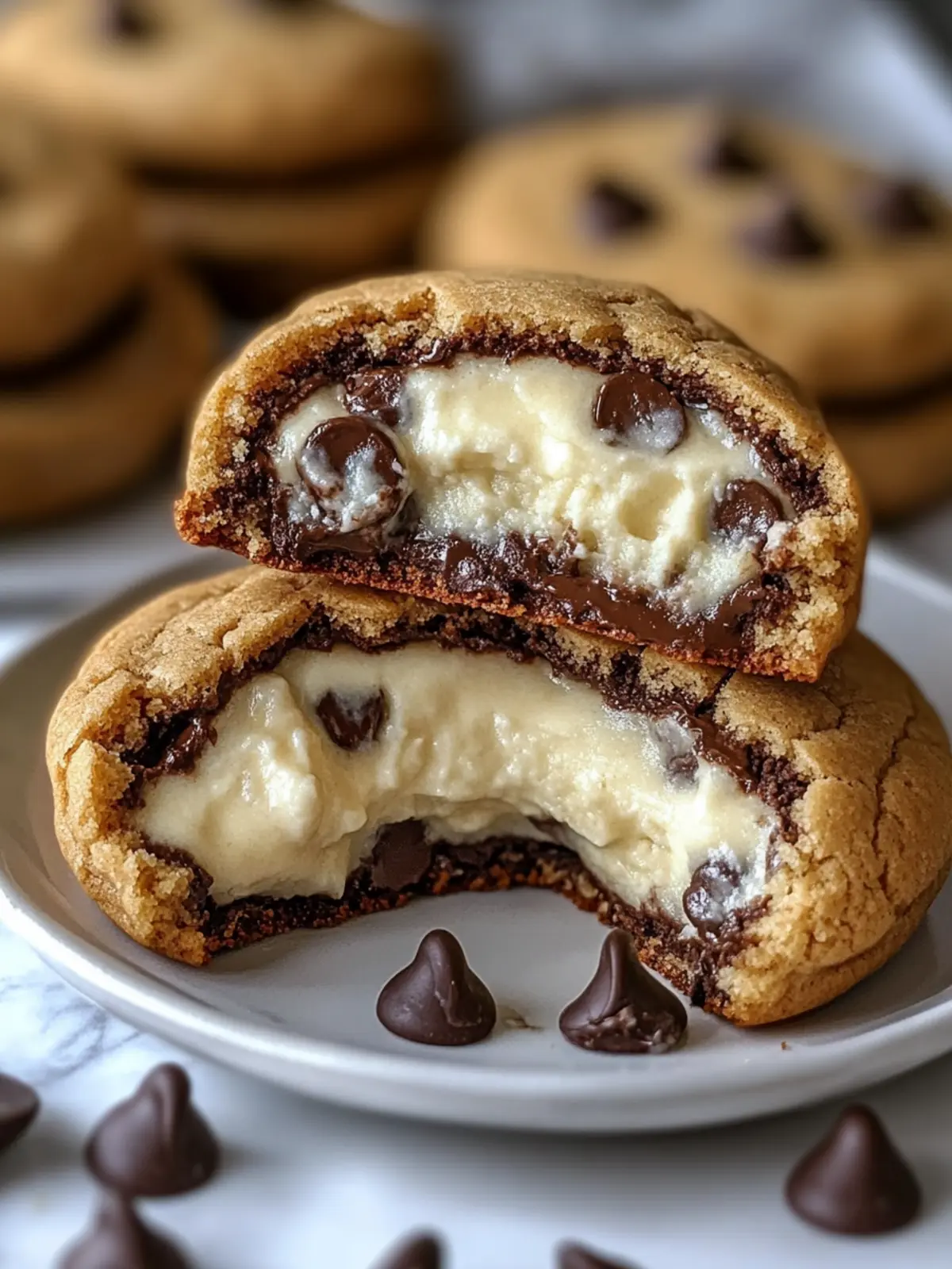 Cheesecake Stuffed Chocolate Chip Cookies: Pure Cookie Joy 3 Cheesecake Stuffed Chocolate Chip Cookies