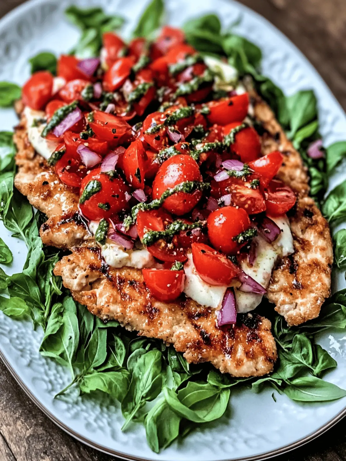 Crispy Chicken Milanese with Tomato and Mozzarella Bliss 3 Chicken Milanese with Tomato and Mozzarella