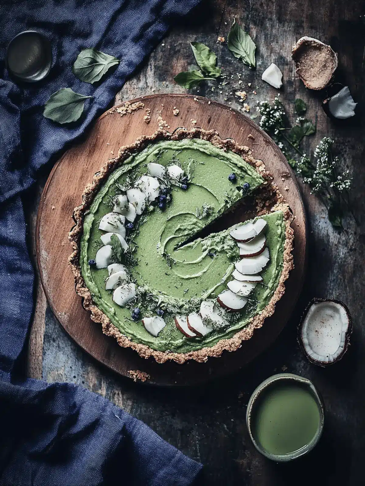 Vibrant Gluten-Free and Vegan Matcha-Coconut Tart Delight 2 Gluten-free and Vegan Matcha-Coconut-Tart