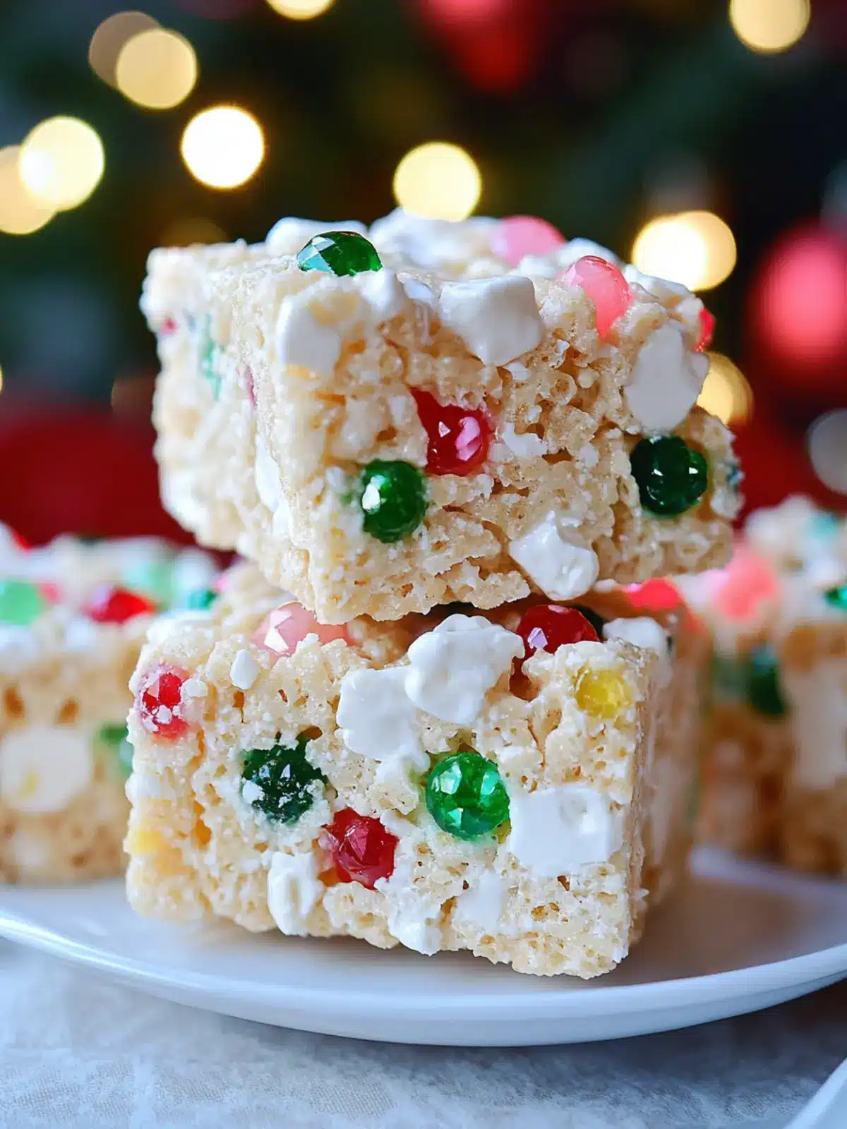 Holiday Jeweled Krispy Treats: Festive Fun for Everyone 2 Holiday Jeweled Krispy Treats