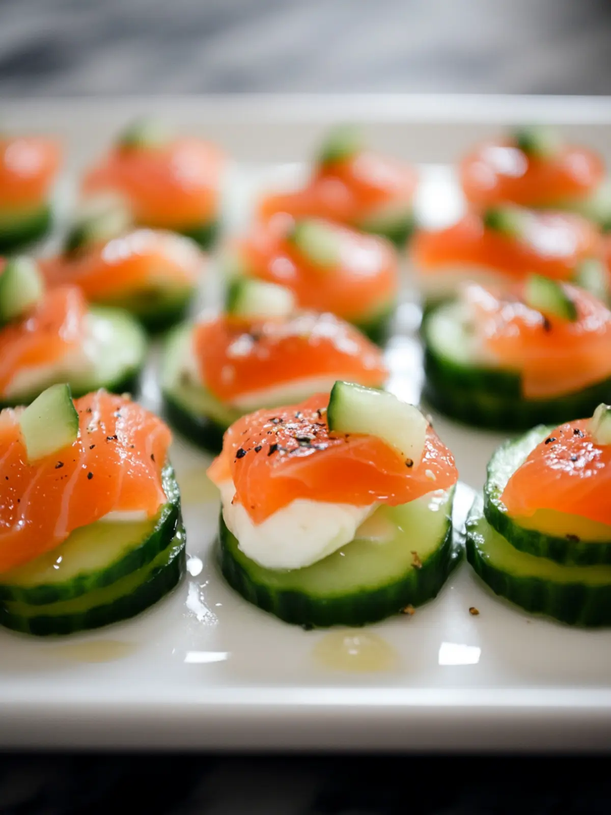 Cucumber Bites with Smoked Salmon for Effortless Entertaining 3 Cucumber Bites with Smoked Salmon