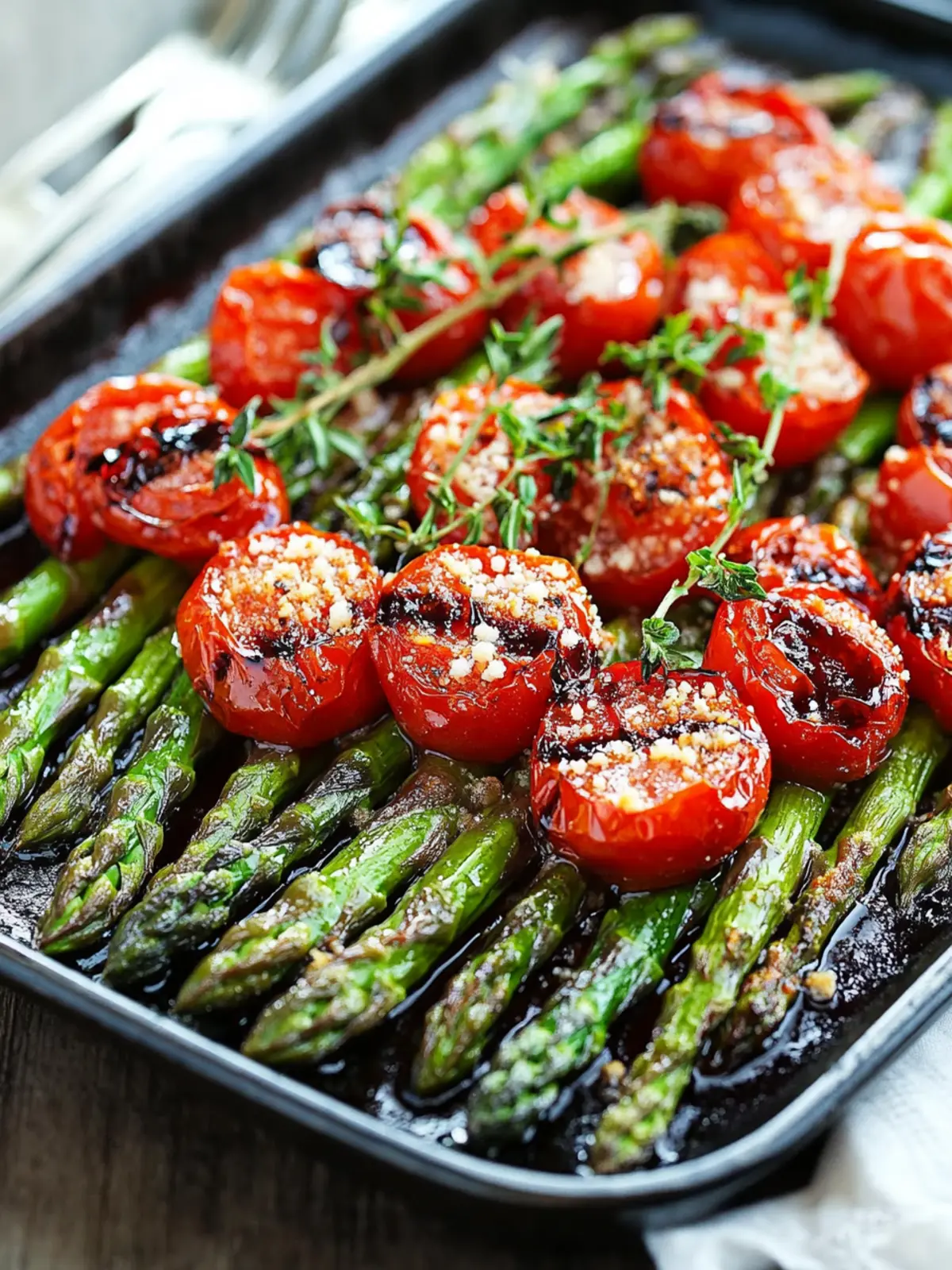 Delicious Balsamic Parmesan Roasted Asparagus and Tomatoes Recipe 4 Balsamic Parmesan Roasted Asparagus and Tomatoes