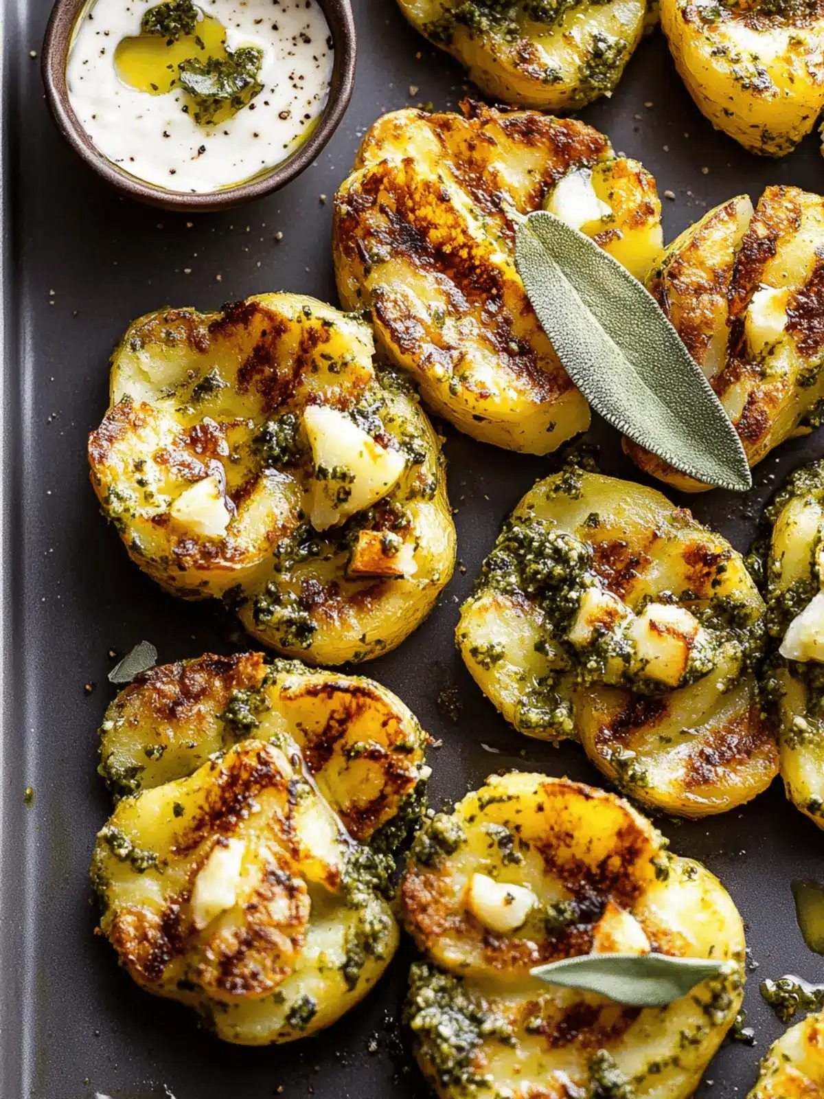 Irresistible Smashed Potatoes with Sage Pesto You ll Love 3 Smashed potatoes with sage pesto