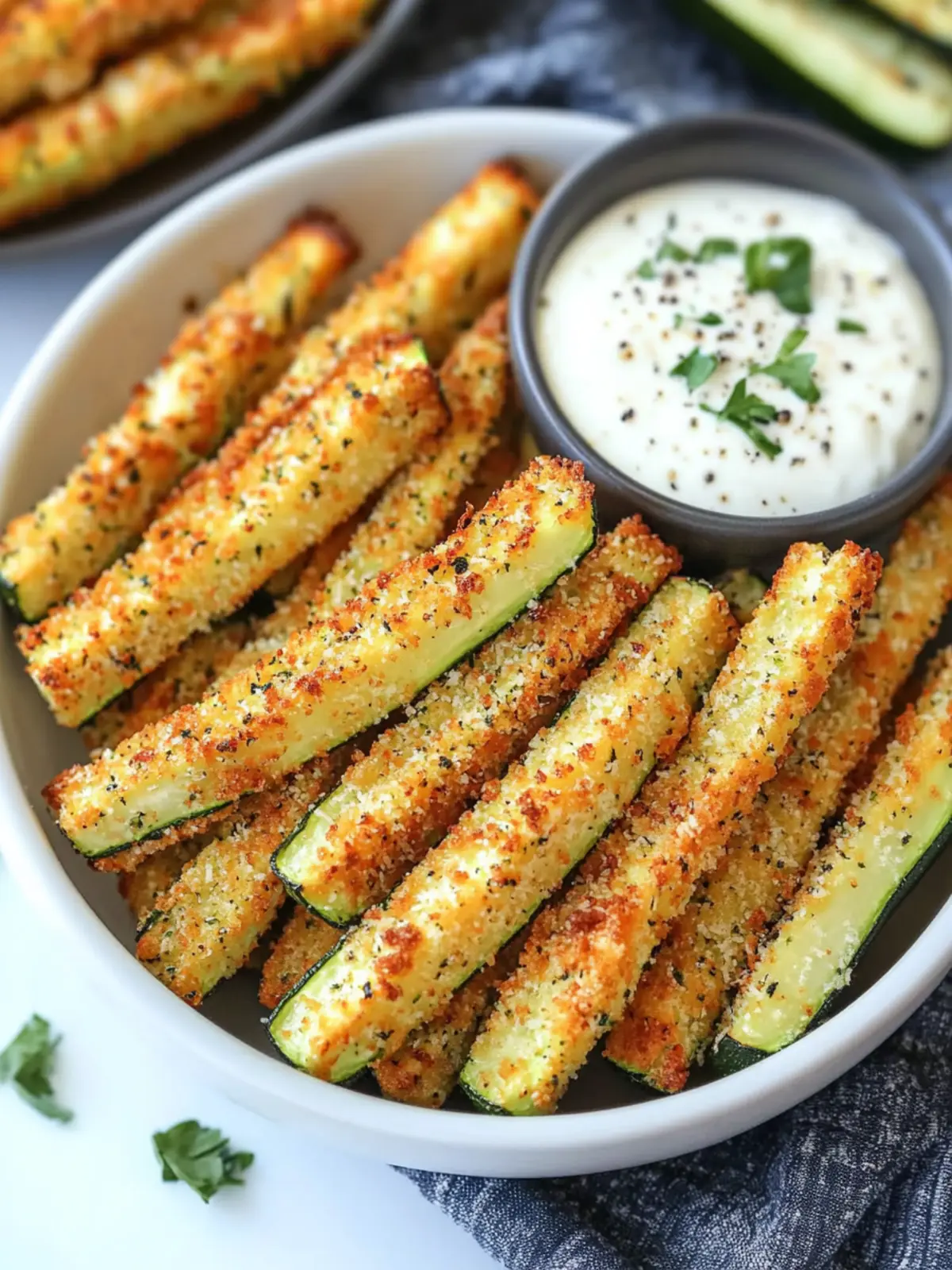 Crunchy Low Calorie Air Fryer Zucchini Fries You ll Crave! 2 Low Calorie Air Fryer Zucchini Fries