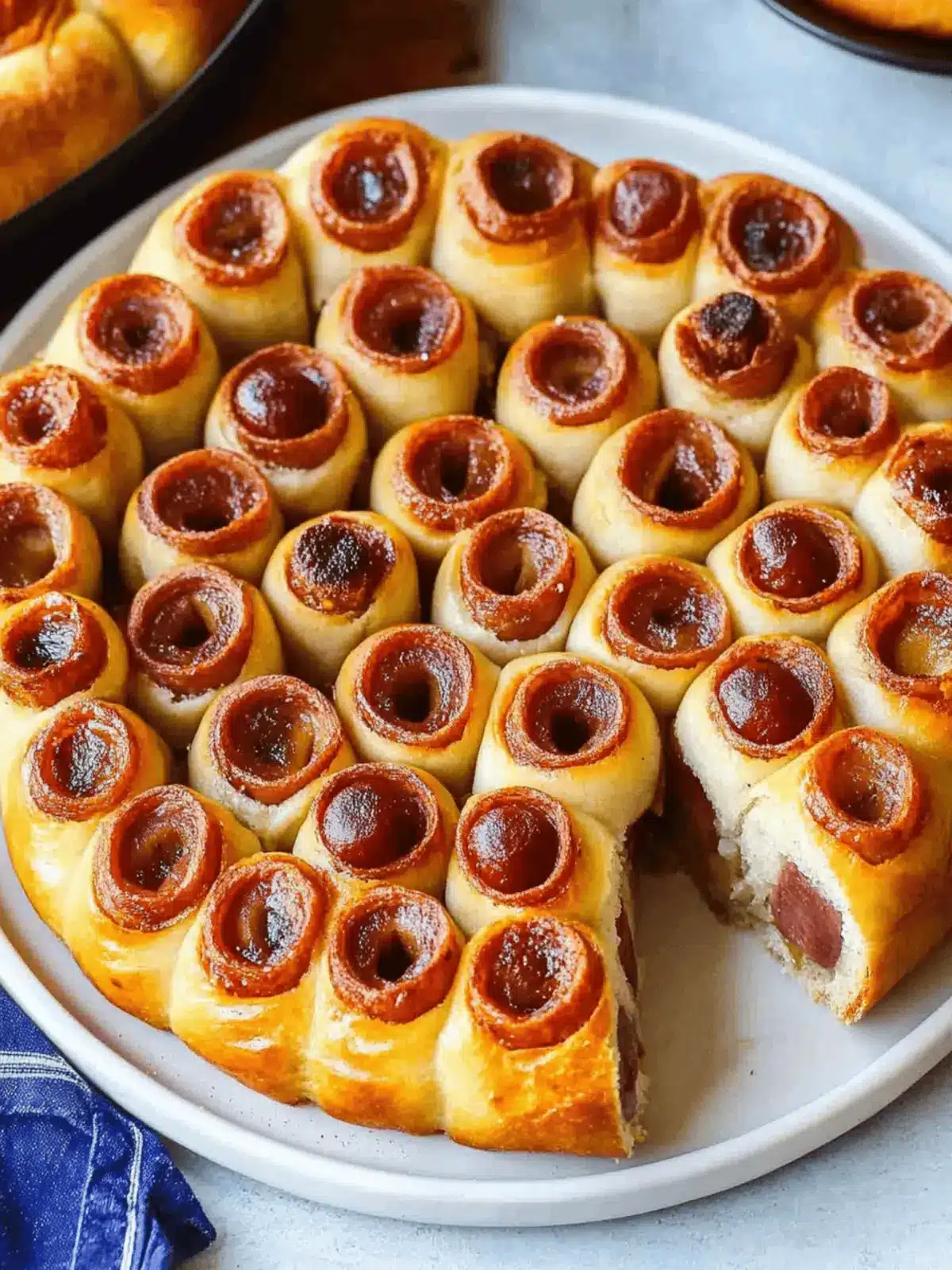 Savory Pull Apart Pigs in a Blanket with Creamy Cheese Dip 4 Pull Apart Pigs in a Blanket