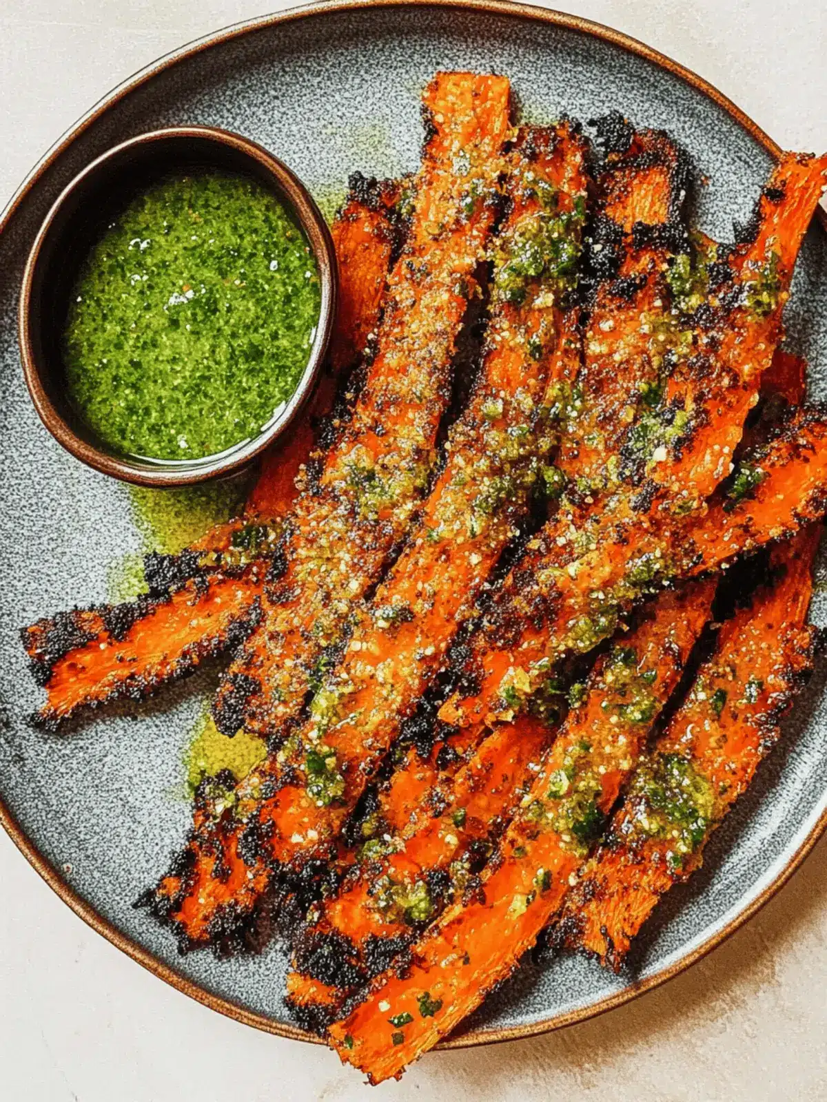 Crunchy Parmesan Carrots with Salsa Verde to Wow Your Guests 4 Crunchy Parmesan Carrots with Salsa Verde