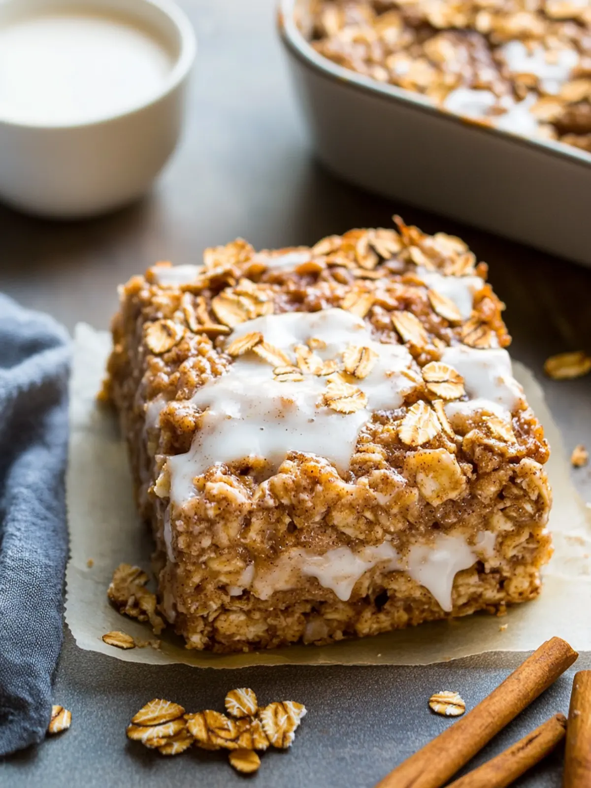 Cinnamon Roll Oatmeal Bake: Your New Healthy Breakfast Treat 2 Cinnamon Roll Oatmeal Bake