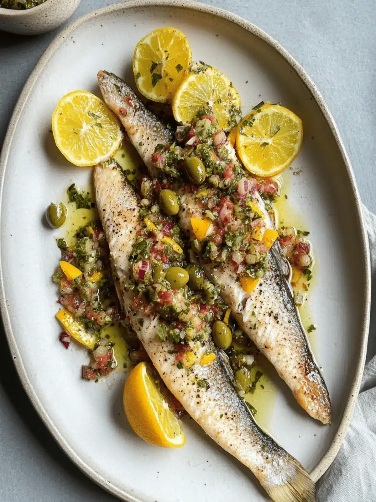 Zesty Branzino with Citrus Olive Salsa in Just 20 Minutes 2 Branzino with Citrus Olive Salsa