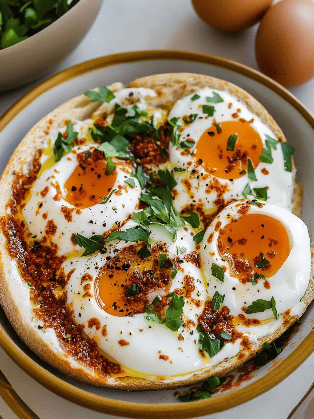 Turkish Inspired Eggs Cilbir: A Creamy Breakfast Delight 2 Turkish Inspired Eggs Cilbir