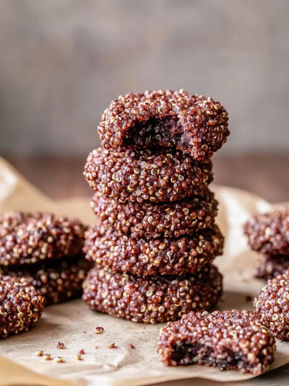 Crispy Quinoa Cacao Cookies: Guilt-Free No-Bake Delight 2 Crispy Quinoa Cacao Cookies