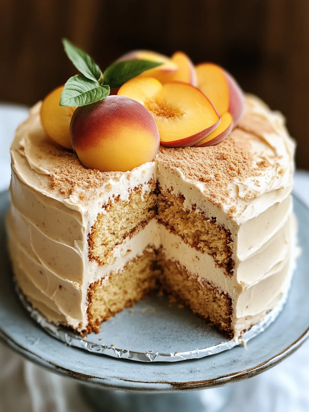 Peach Cake with Brown Sugar Frosting: Your Summer Sweet Escape 2 Peach Cake with Brown Sugar Frosting