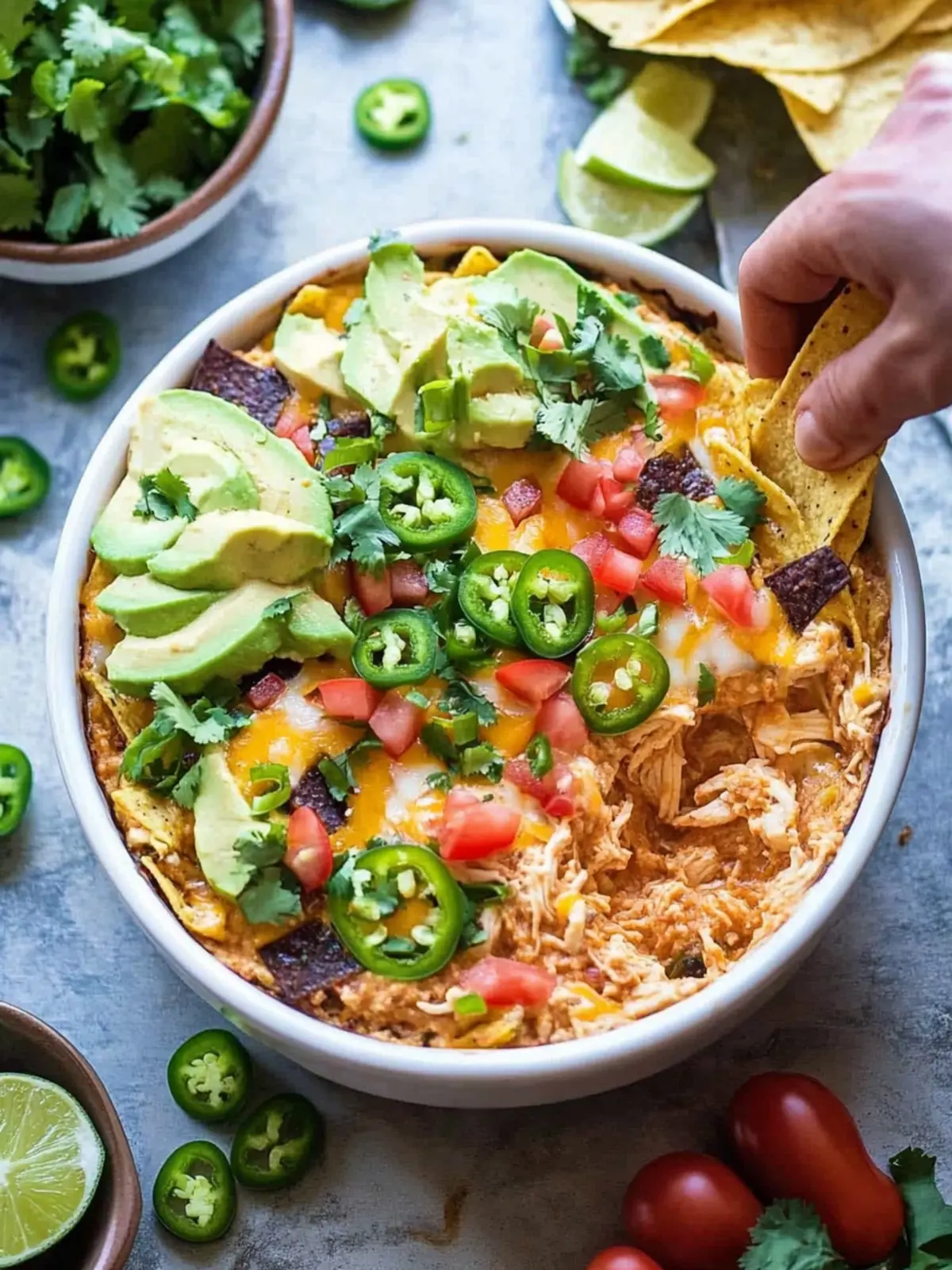 Delicious Loaded Paleo Chicken Taco Dip for Your Next Party 4 Loaded Paleo Chicken Taco Dip