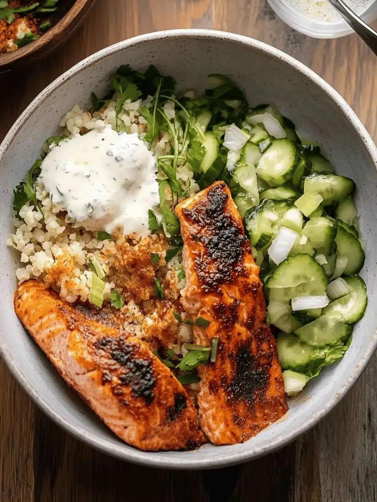Honey Harissa Salmon Bowls: A Quick, Flavor-Packed Meal 3 Honey Harissa Salmon Bowls