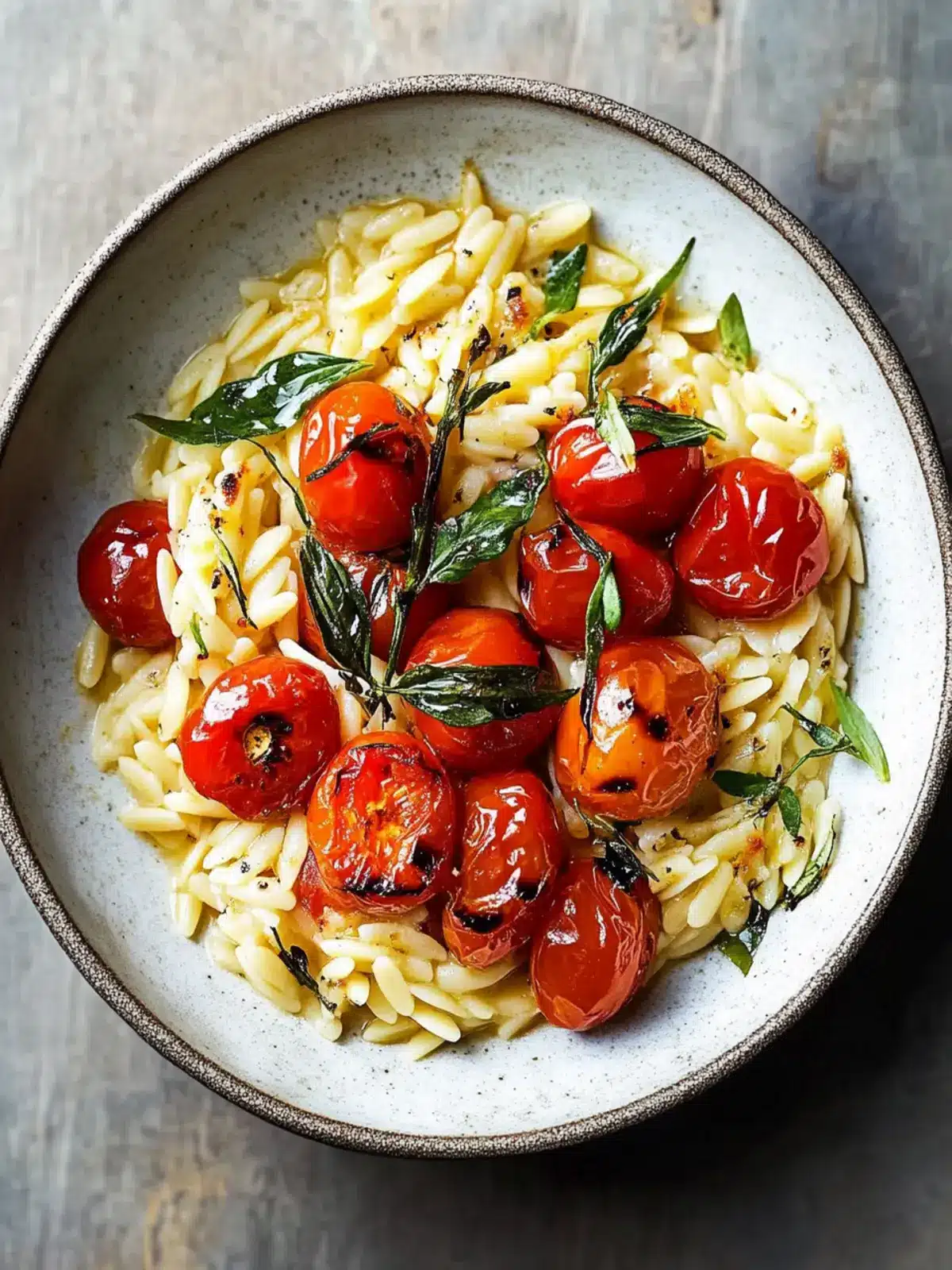 Cheesy Orzo with Roasted Cherry Tomatoes in Just 20 Minutes 4 Cheesy Orzo with Roasted Cherry Tomatoes