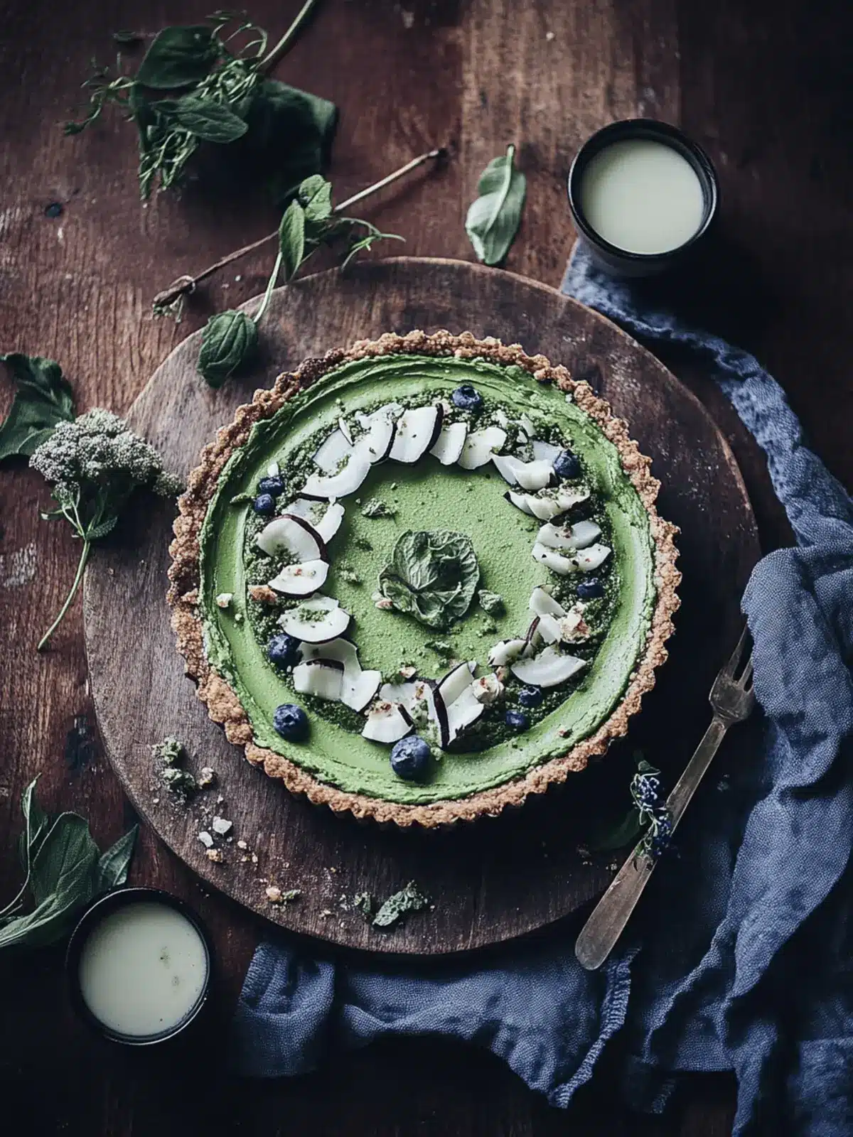Vibrant Gluten-Free and Vegan Matcha-Coconut Tart Delight 4 Gluten-free and Vegan Matcha-Coconut-Tart