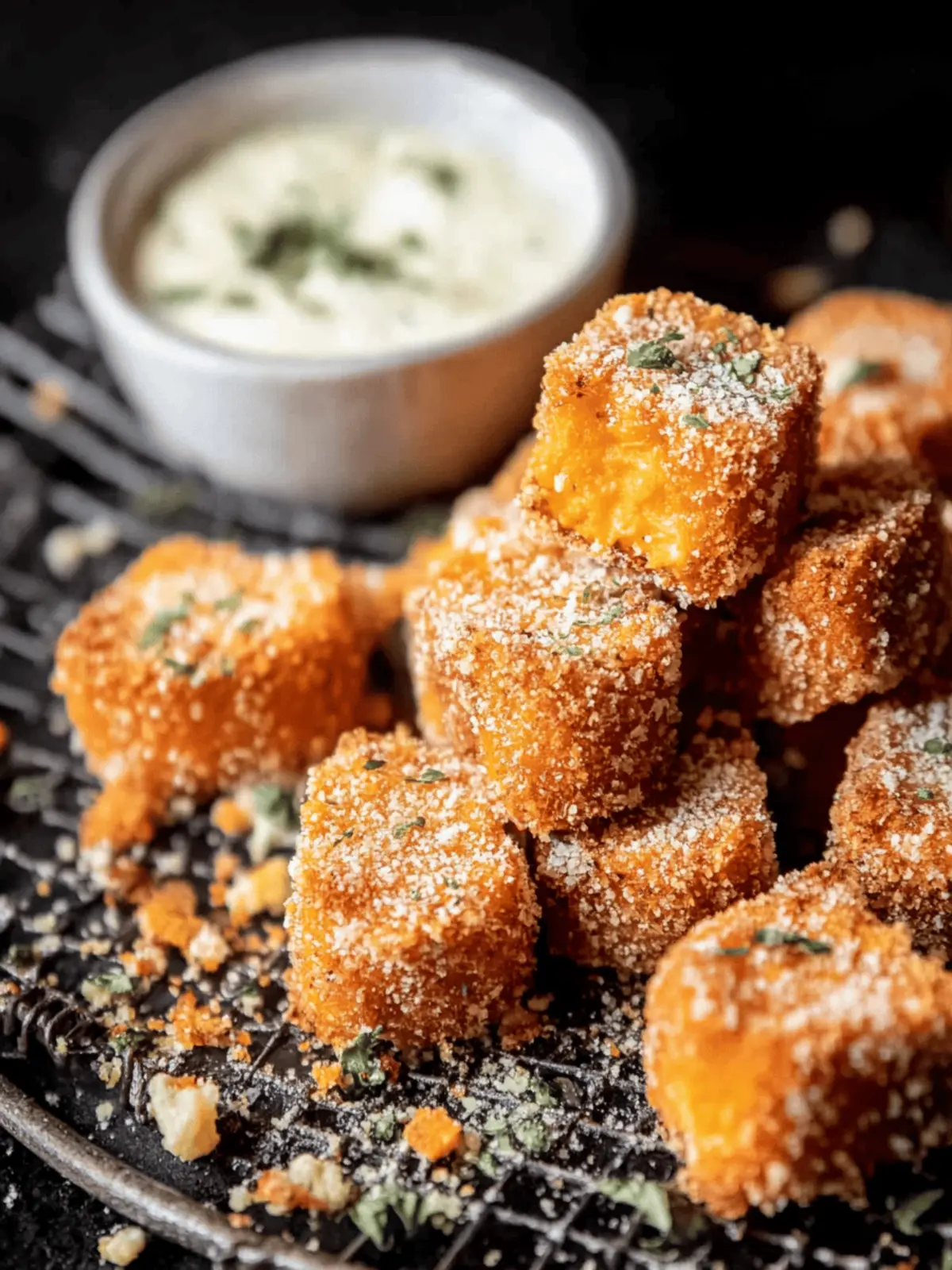 Crispy Cheesy Sweet Potato Bites You'll Crave Forever 4 Crispy Cheesy Sweet Potato Bites.