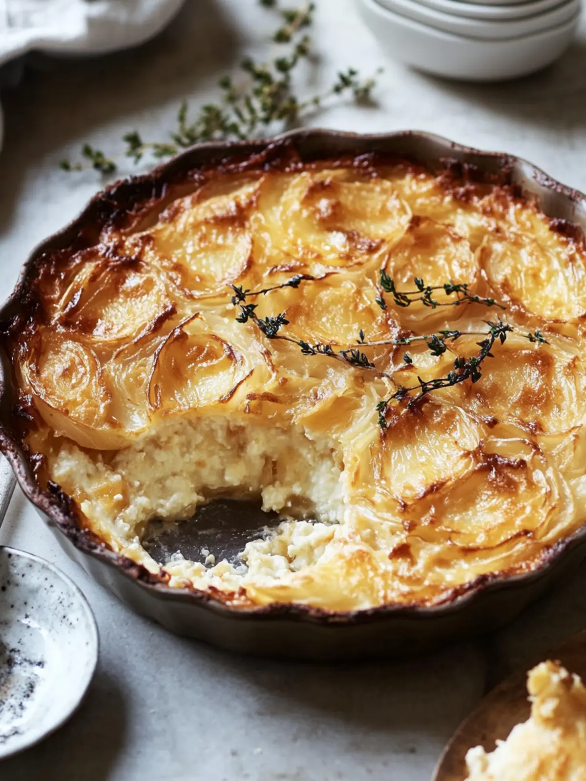 Creamy Caramelized Onion and Gruy¨re Cottage Cheese Bake Delight 3 Caramelized Onion and Gruy¨re Cottage Cheese Bake