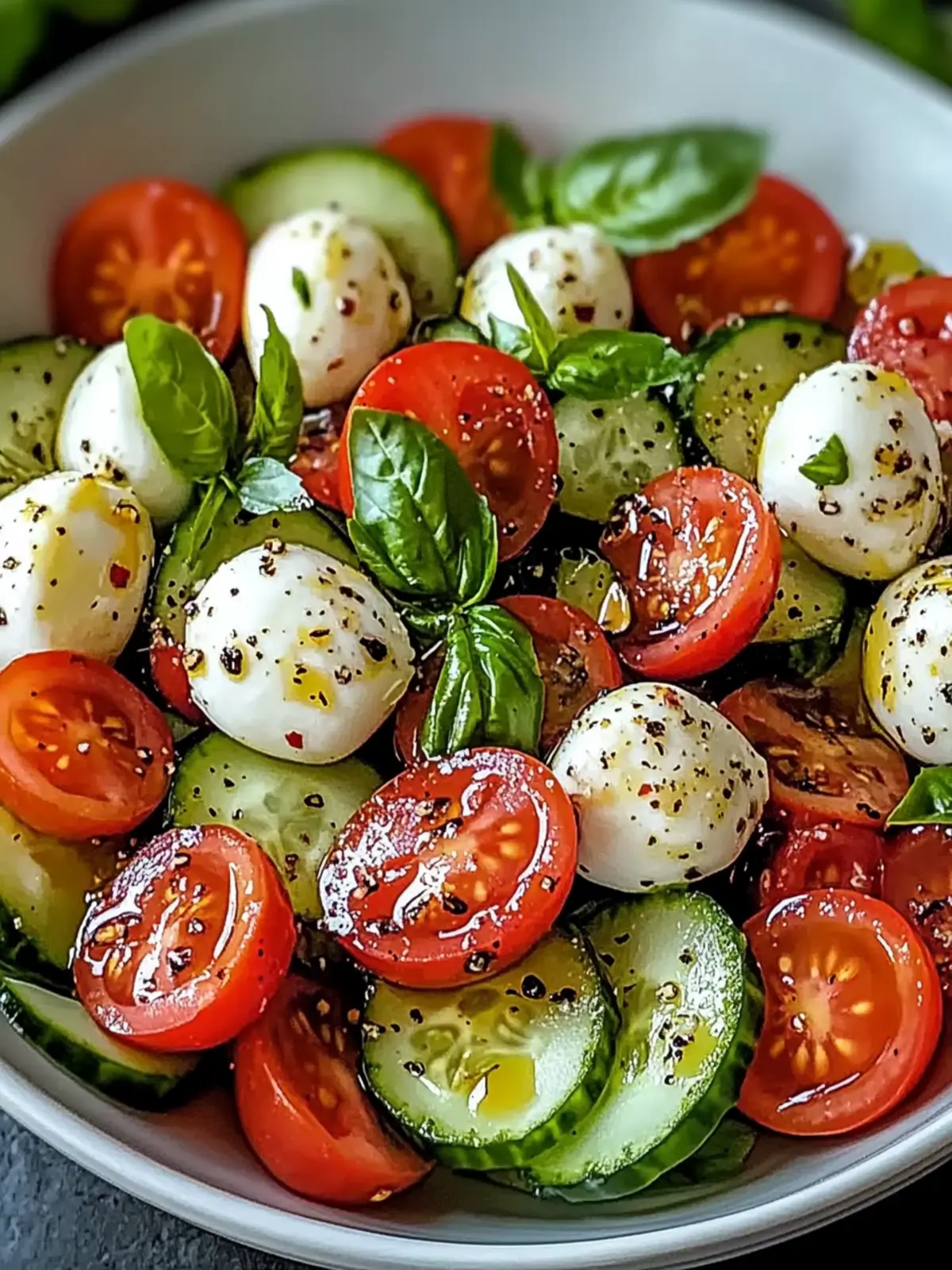 Cucumber Caprese Salad: A Refreshing Keto Summer Treat 3 Cucumber Caprese Salad