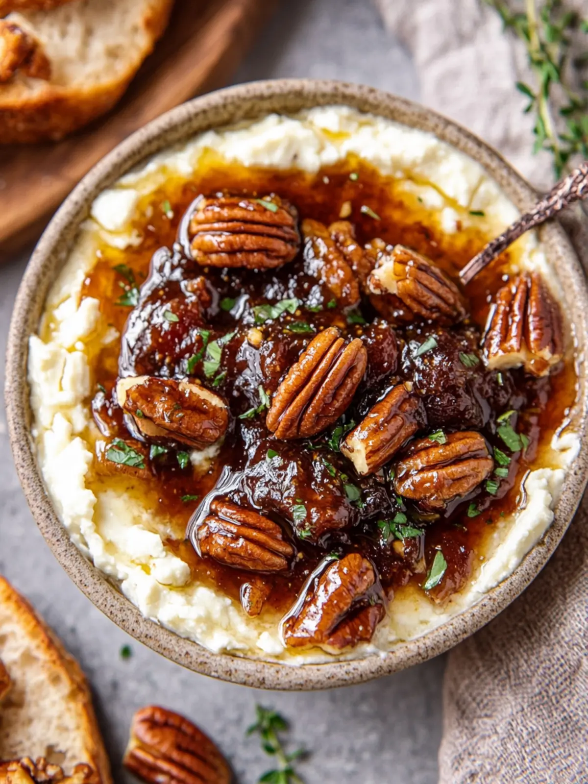 Creamy Baked Feta Dip with Fig Jam and Pecans Delight 4 Baked Feta Dip with Fig Jam and Pecans