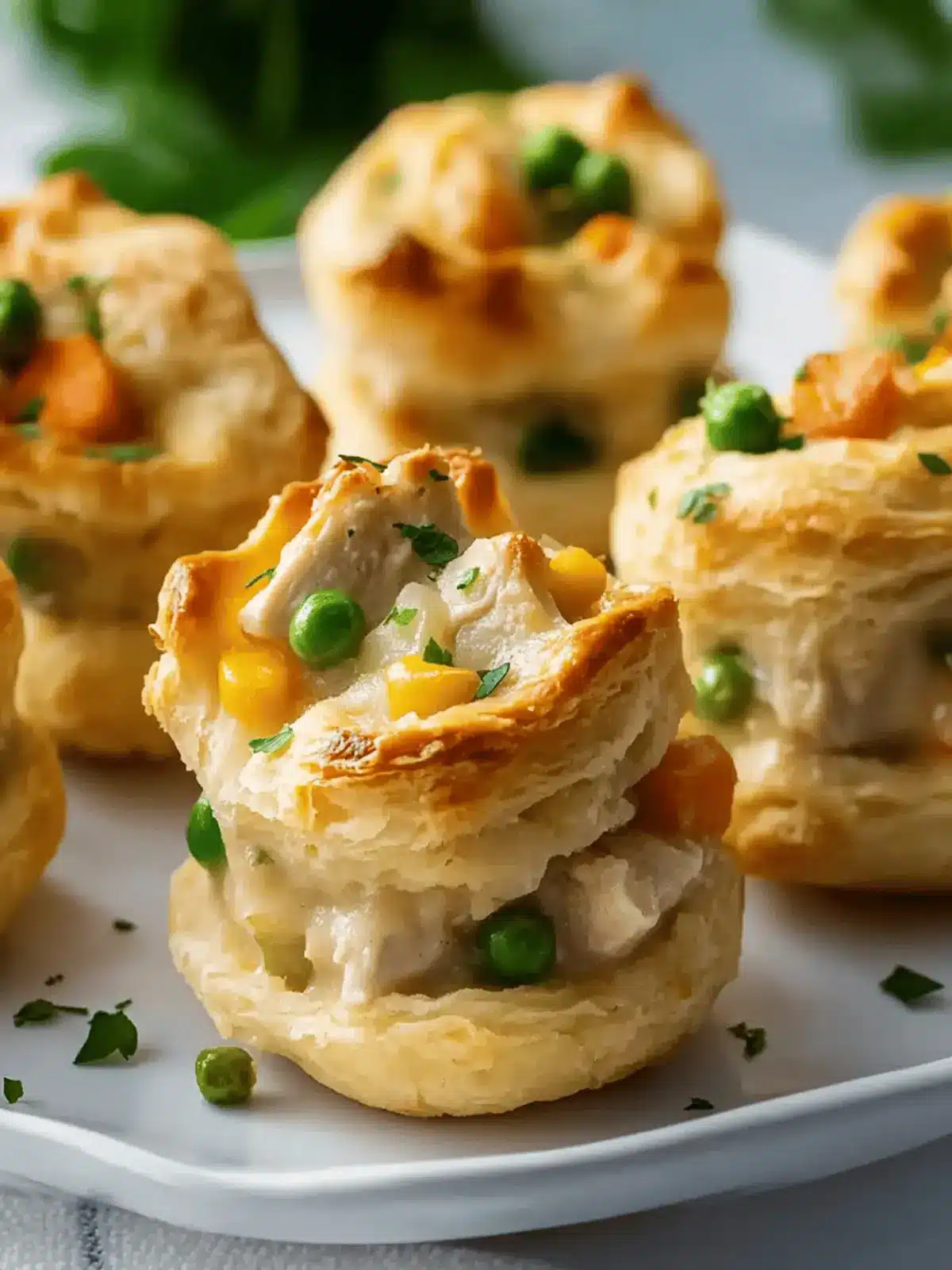 Savory Chicken Pot Pie Bites with Biscuits for Cozy Nights 3 Chicken Pot Pie Bites with Biscuits