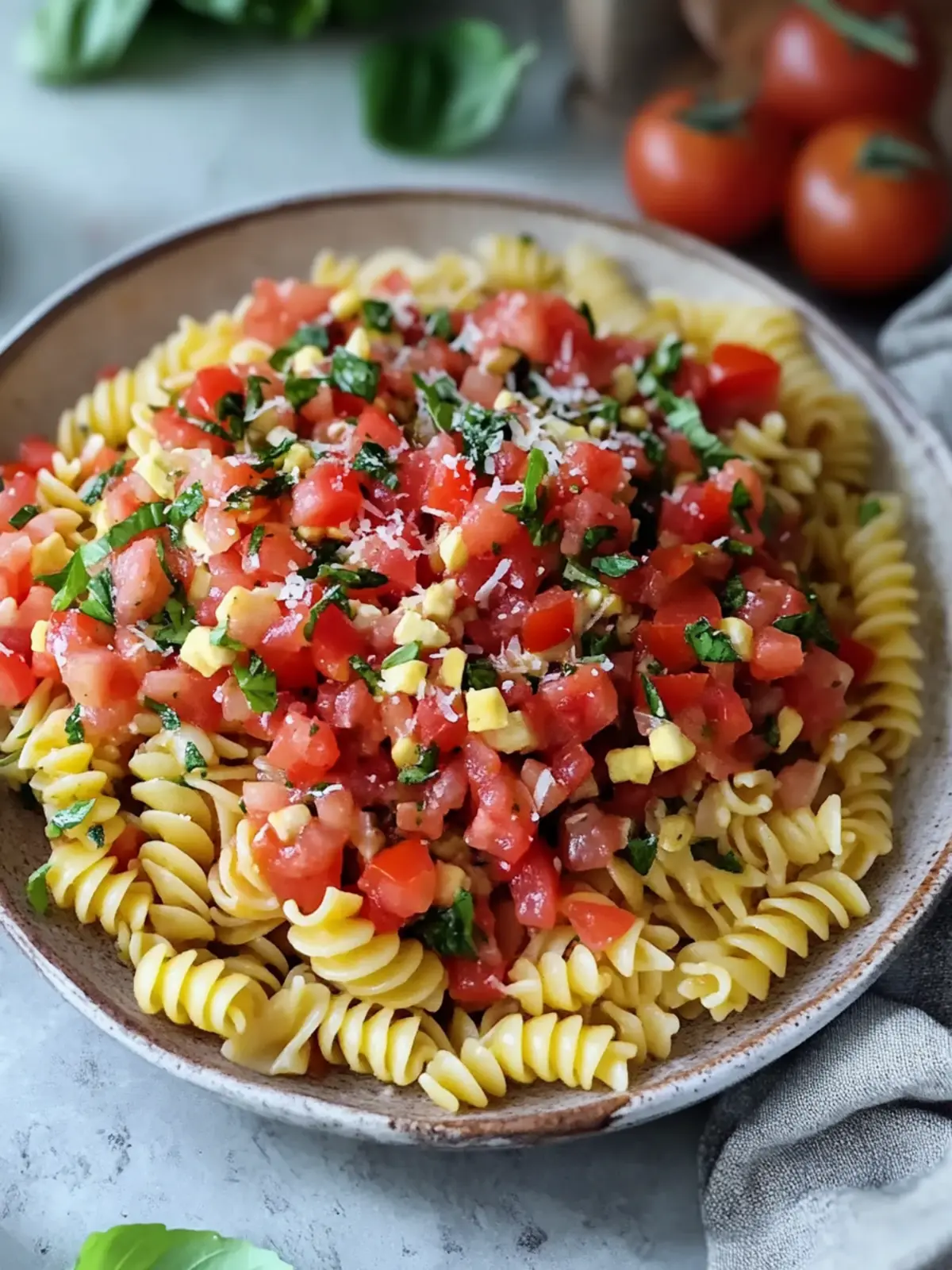 Delicious Bruschetta Pasta Salad for Bright Summer Days 3 Bruschetta Pasta Salad