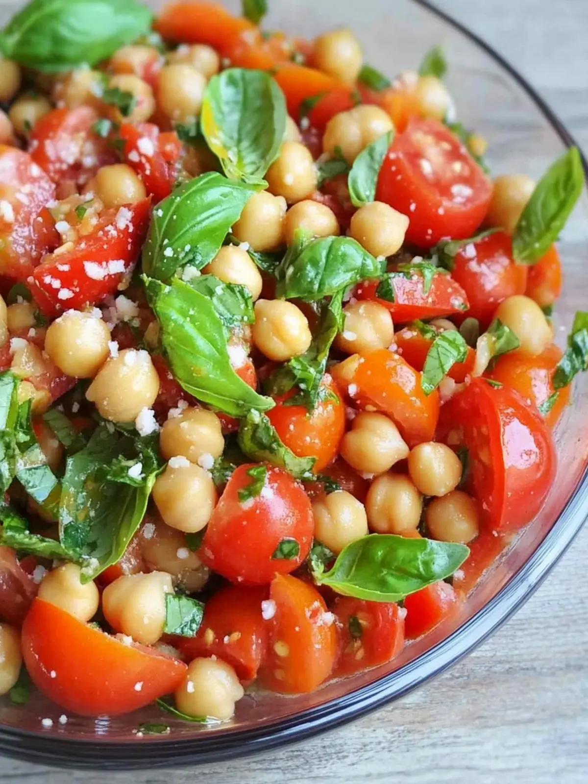 Refreshing Healthy Tomato, Basil and Chickpea Salad for Summer Fun 4 Healthy Tomato, Basil and Chickpea Salad