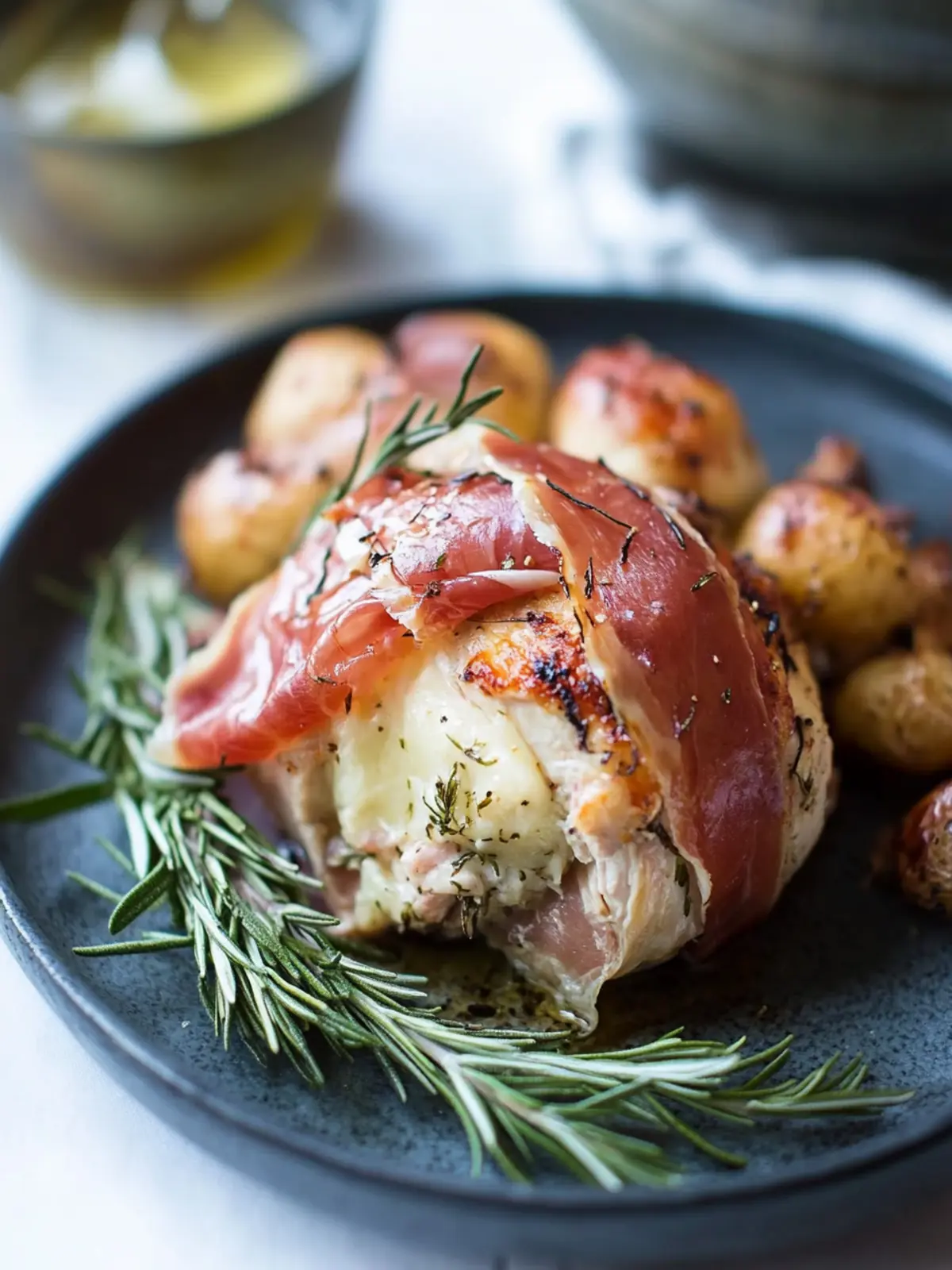 Savor Goat Cheese Stuffed Rosemary Chicken in Prosciutto Tonight 4 Goat Cheese Stuffed Rosemary Chicken in Prosciutto