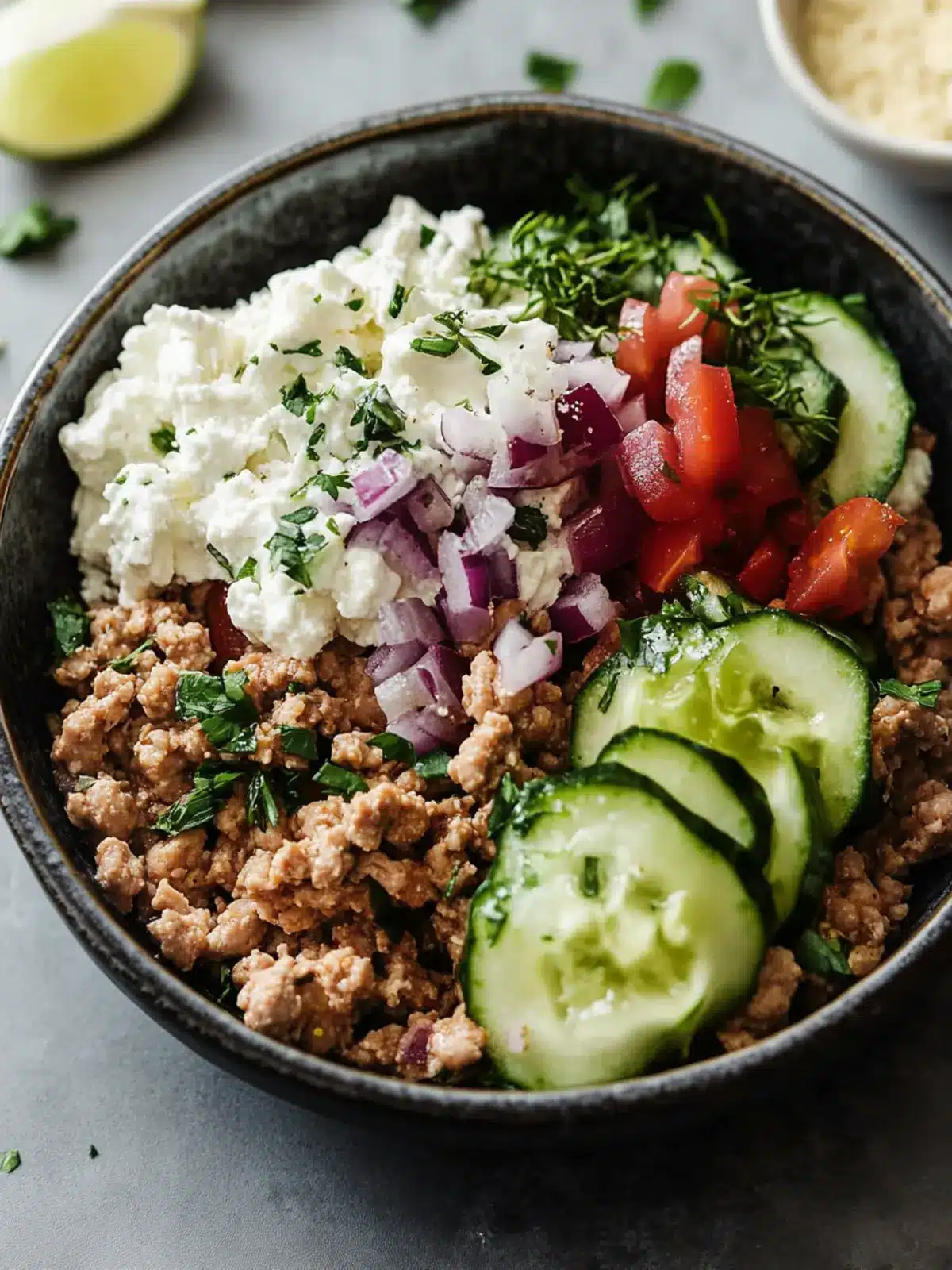 Delicious Healthy Greek Ground Chicken Bowls You ll Love! 2 Healthy Greek Ground Chicken Bowls