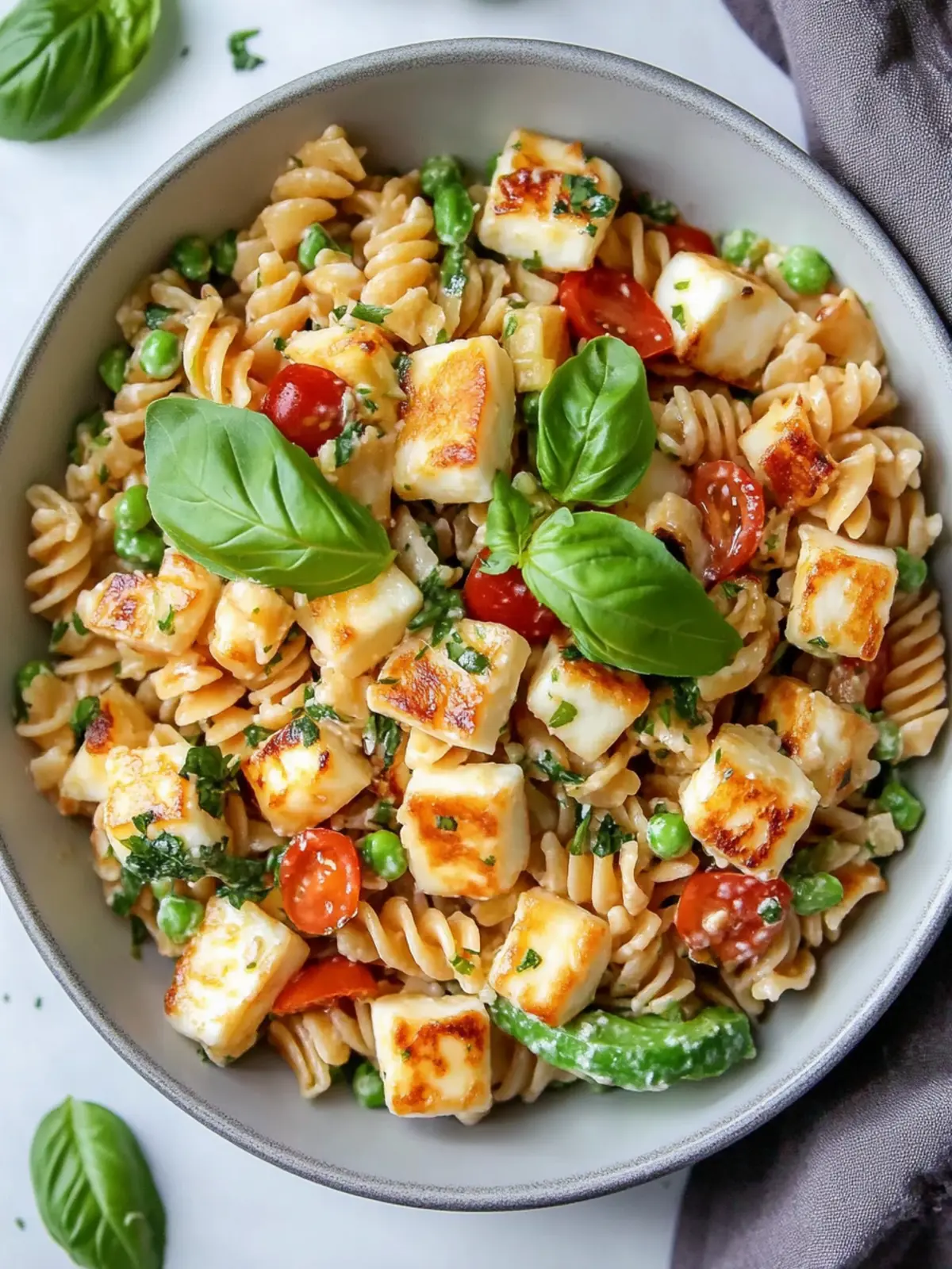 Colorful Halloumi Pasta Salad for Effortless Summer Joy 2 Colorful Halloumi Pasta Salad