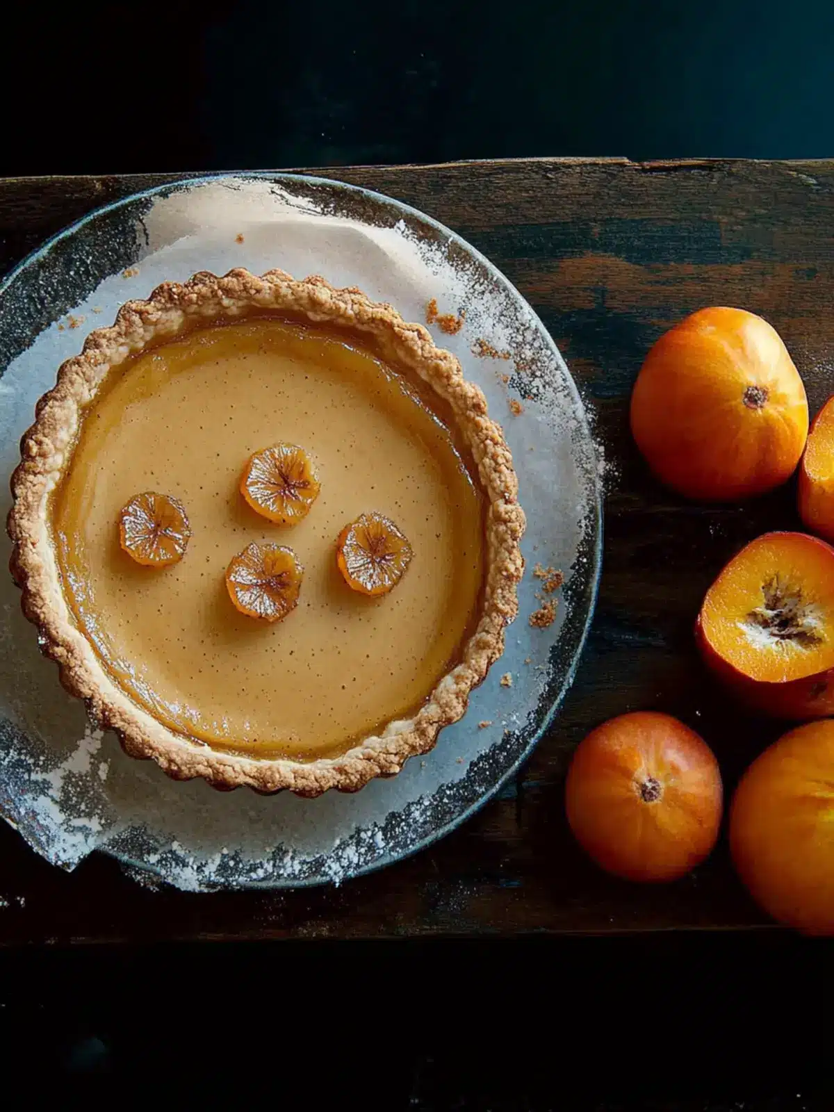 Persimmon Tart with Brown Butter Batter - Your Holiday Showstopper 3 Persimmon Tart with Brown Butter Batter