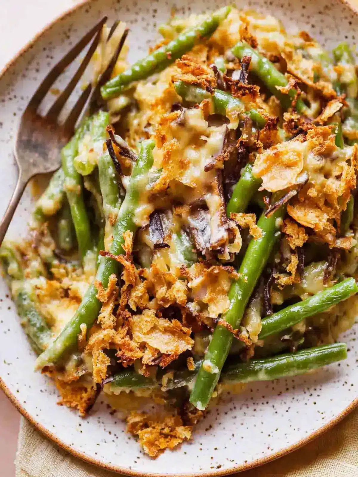 Homemade Green Bean Casserole with a Creamy Twist 2 Homemade Green Bean Casserole