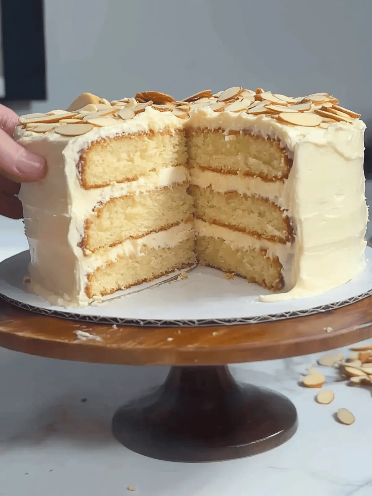 Irresistible Almond Croissant Cake with Vanilla Buttercream Delight 2 Almond Croissant Cake with Vanilla Buttercream