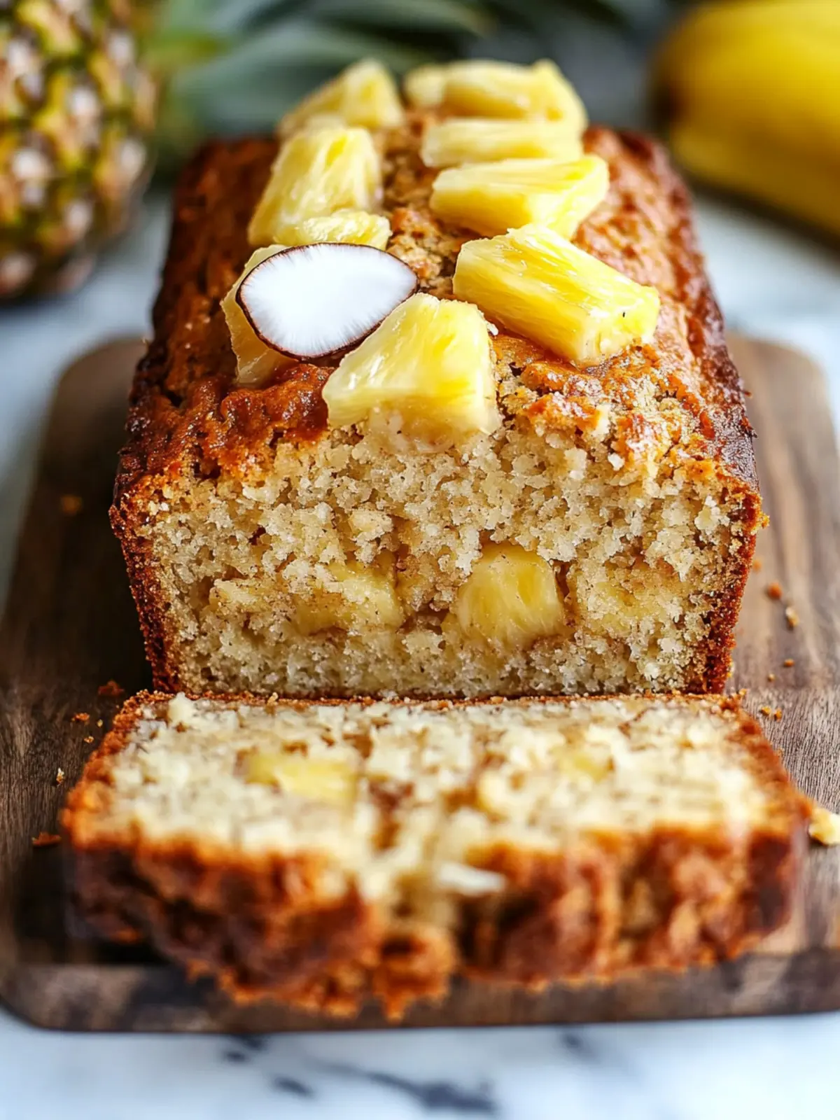 Tropical Coconut Pineapple Banana Bread to Brighten Mornings 4 Coconut Pineapple Banana Bread