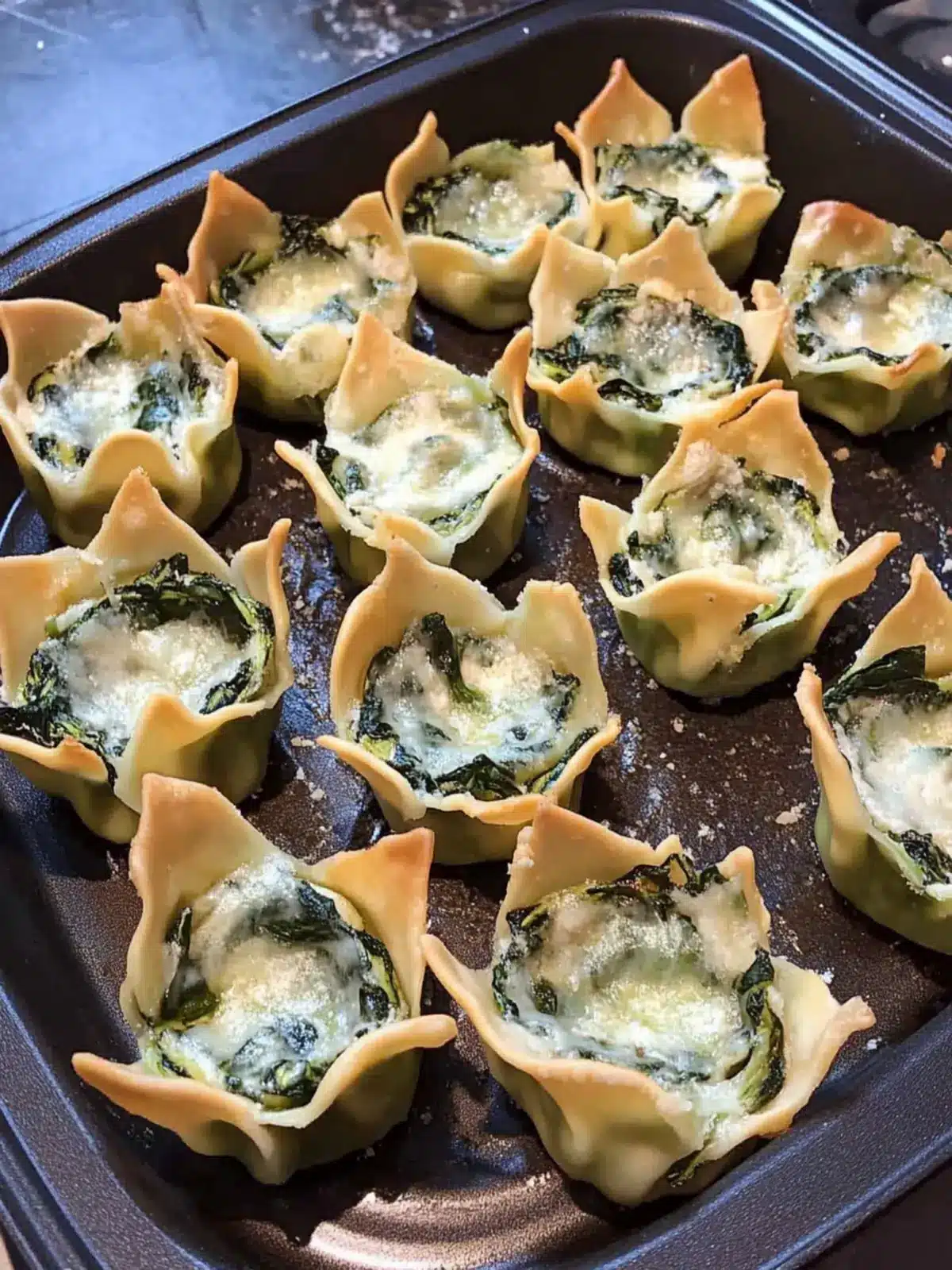 Irresistible Spinach and Artichoke Wonton Cups to Impress Guests 3 SPINACH AND ARTICHOKE WONTON CUPS