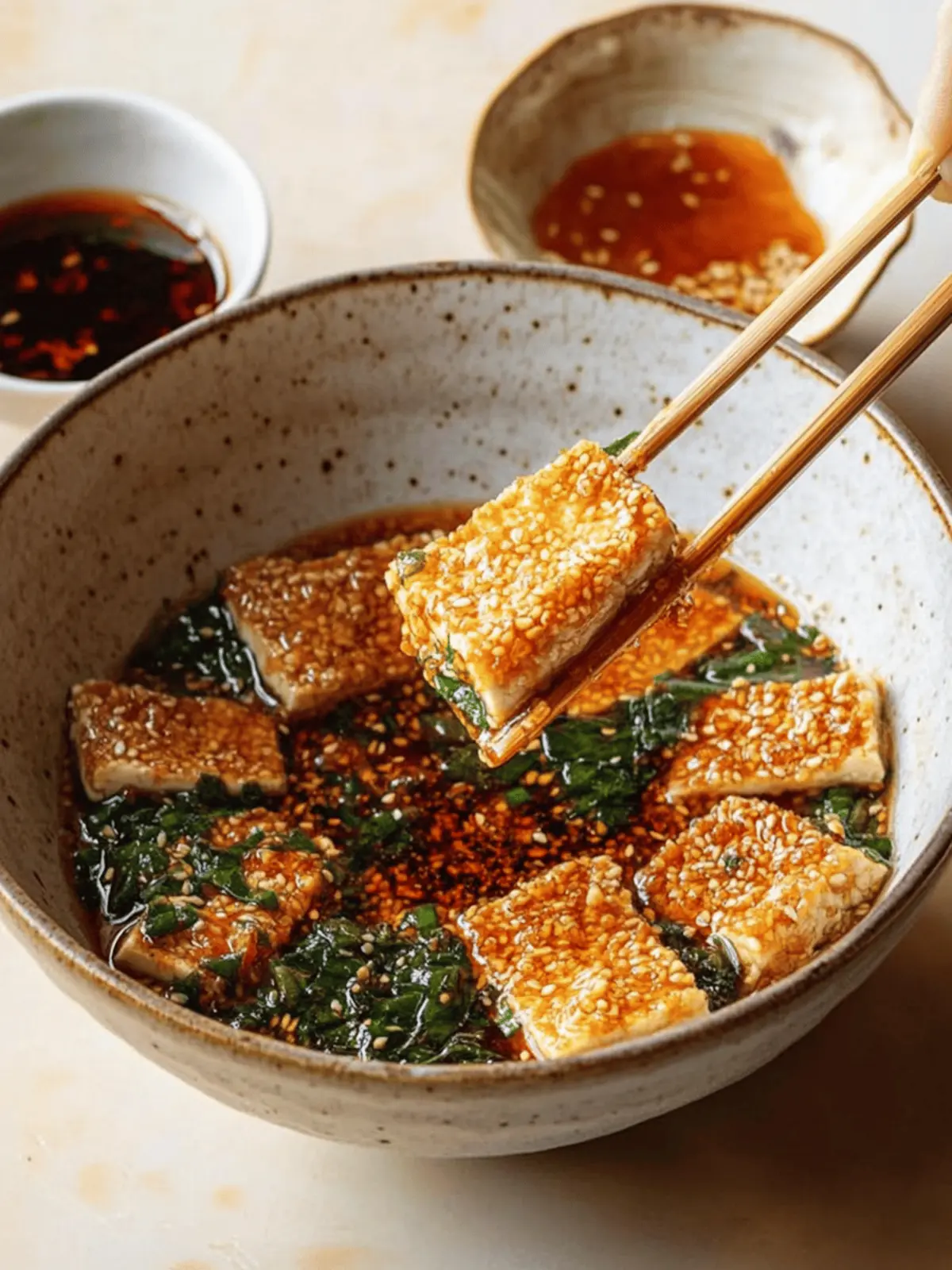 Crispy Sesame-Crusted Tofu with Spicy Dipping Sauce Delight 4 Sesame-Crusted Tofu with Spicy Dipping Sauce