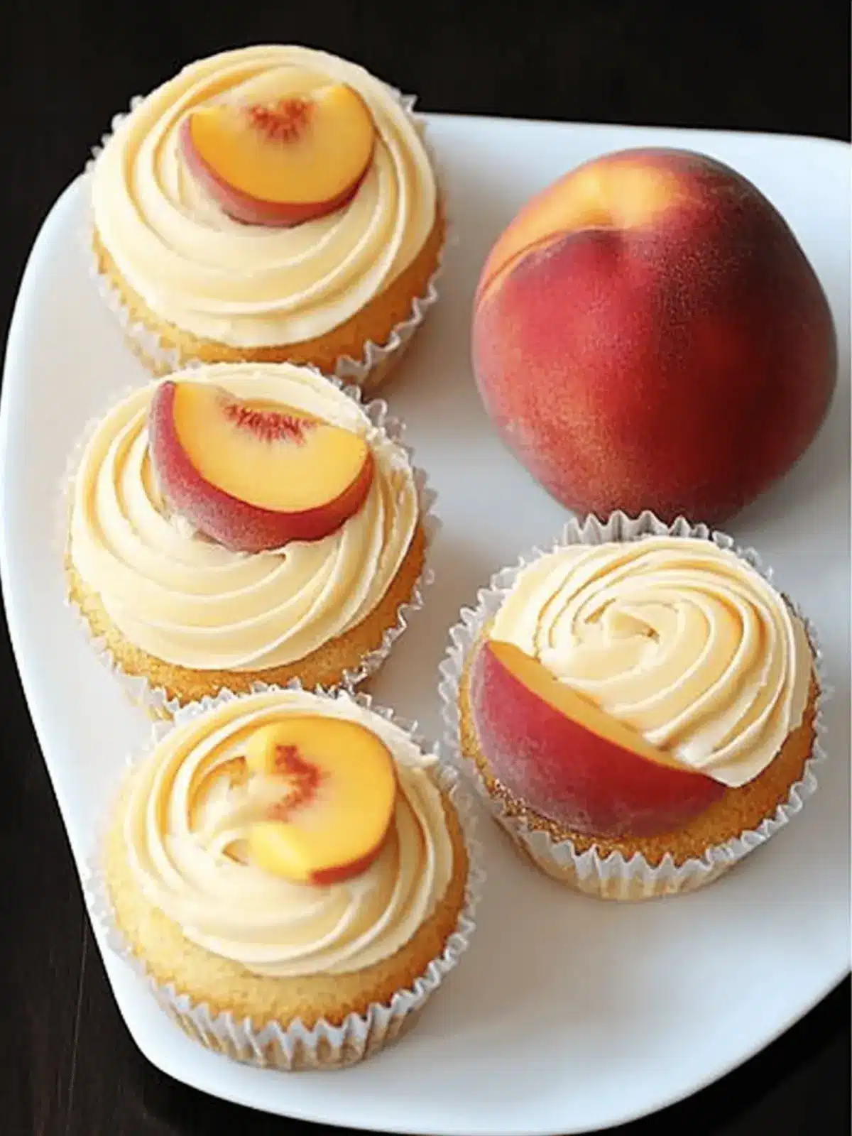 Peach Cupcakes with Cream Cheese Peach Frosting Bliss 2 Peach Cupcakes with Cream Cheese Peach Frosting